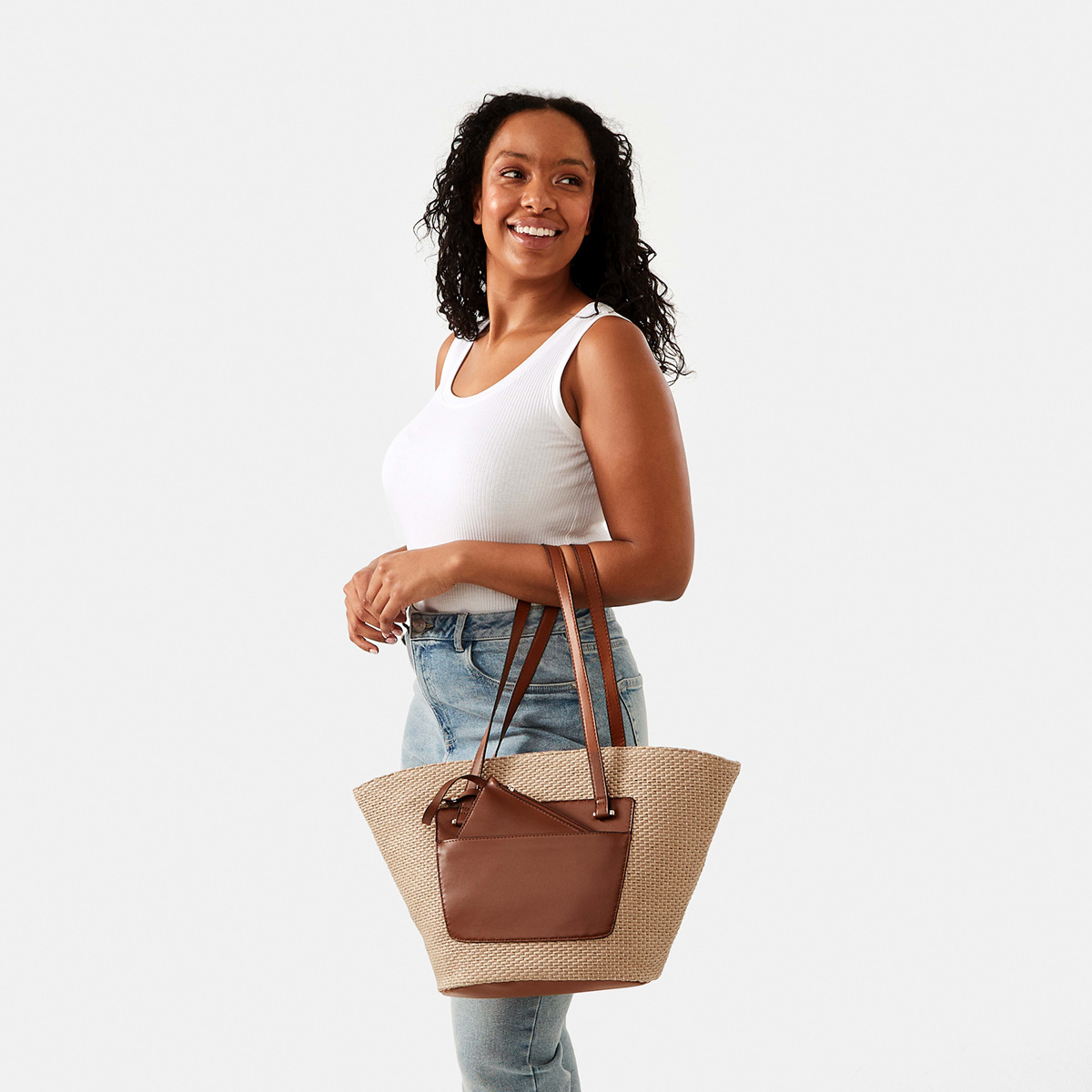 5 Bella Tote Bag Tan, 5 of 6