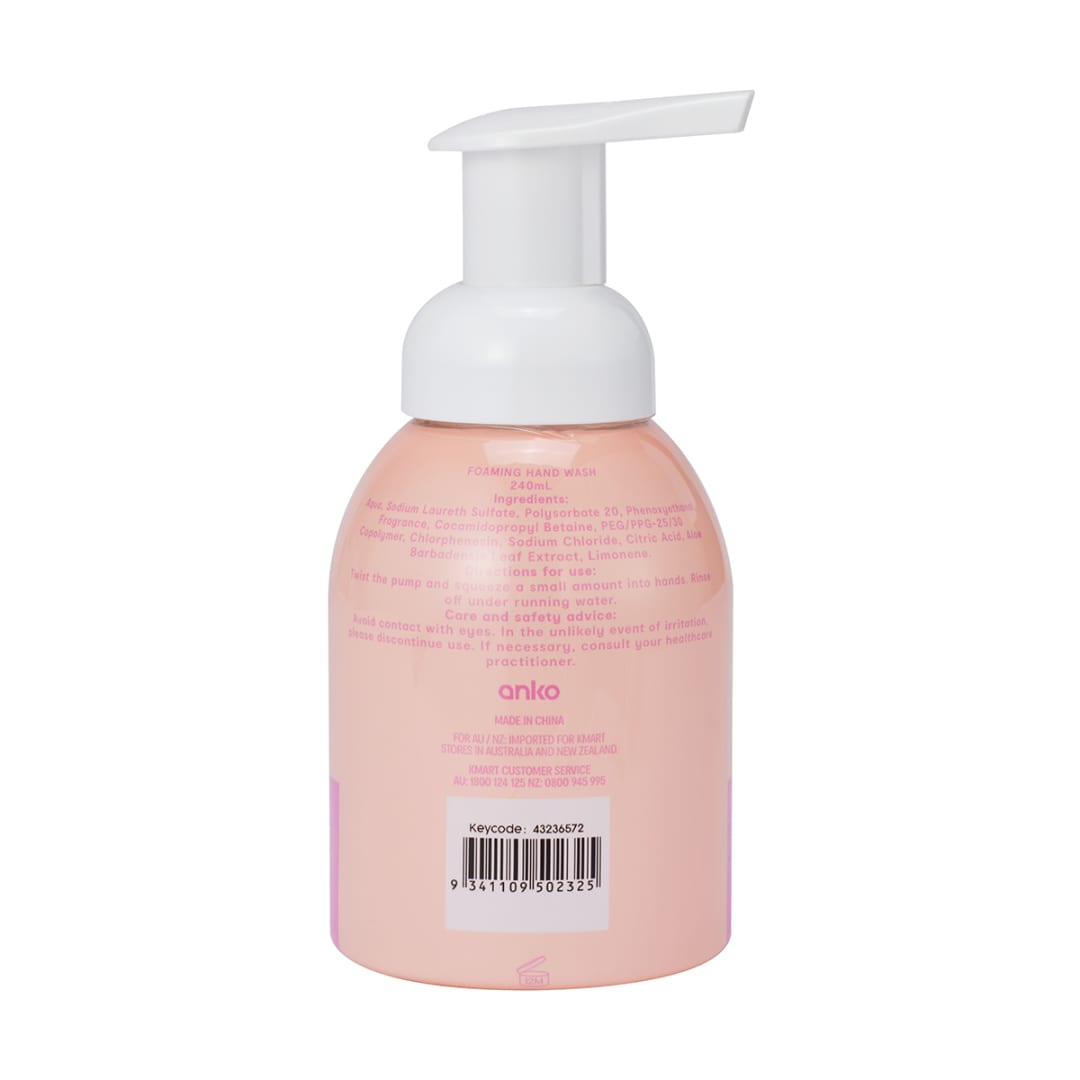 Happy Hands Foaming Hand Wash 240ml Bubblegum Yum Scent Kmart