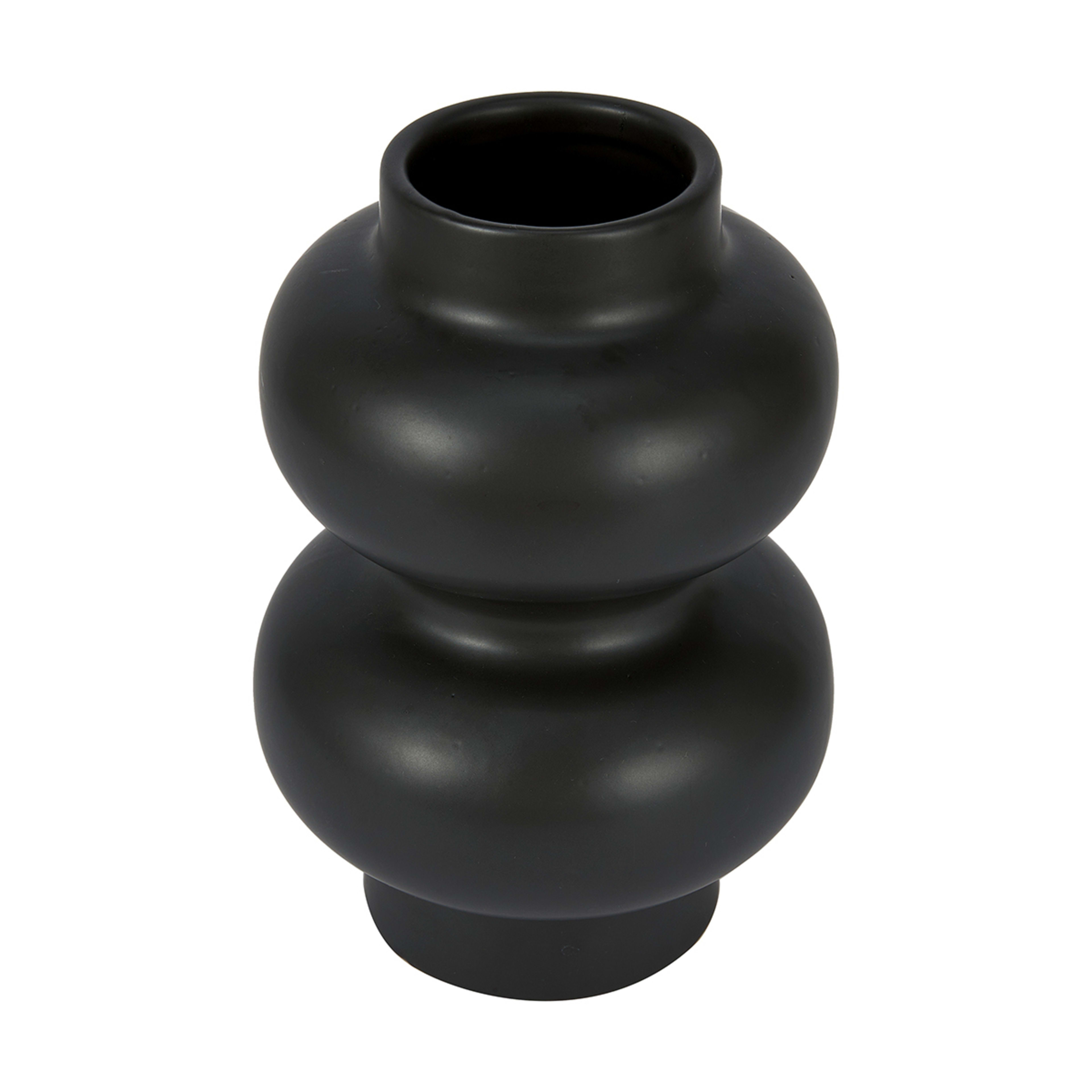 Stacked Black Vase Kmart