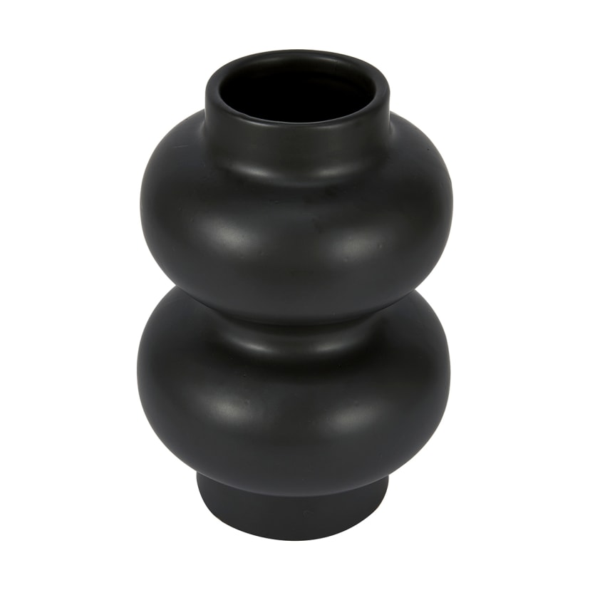 Stacked Black Vase Kmart