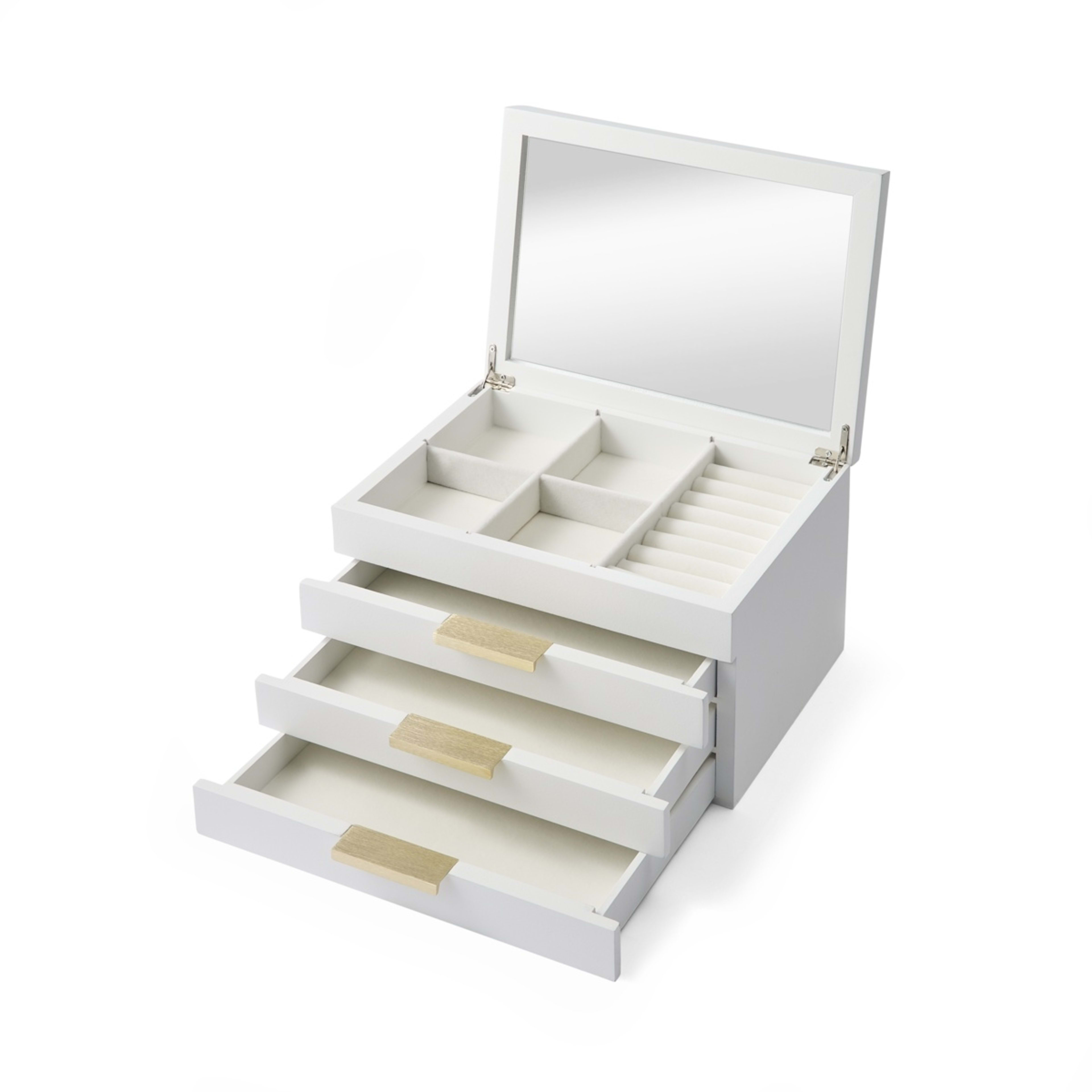 6 4 Tier White Jewellery Box, 6 of 9