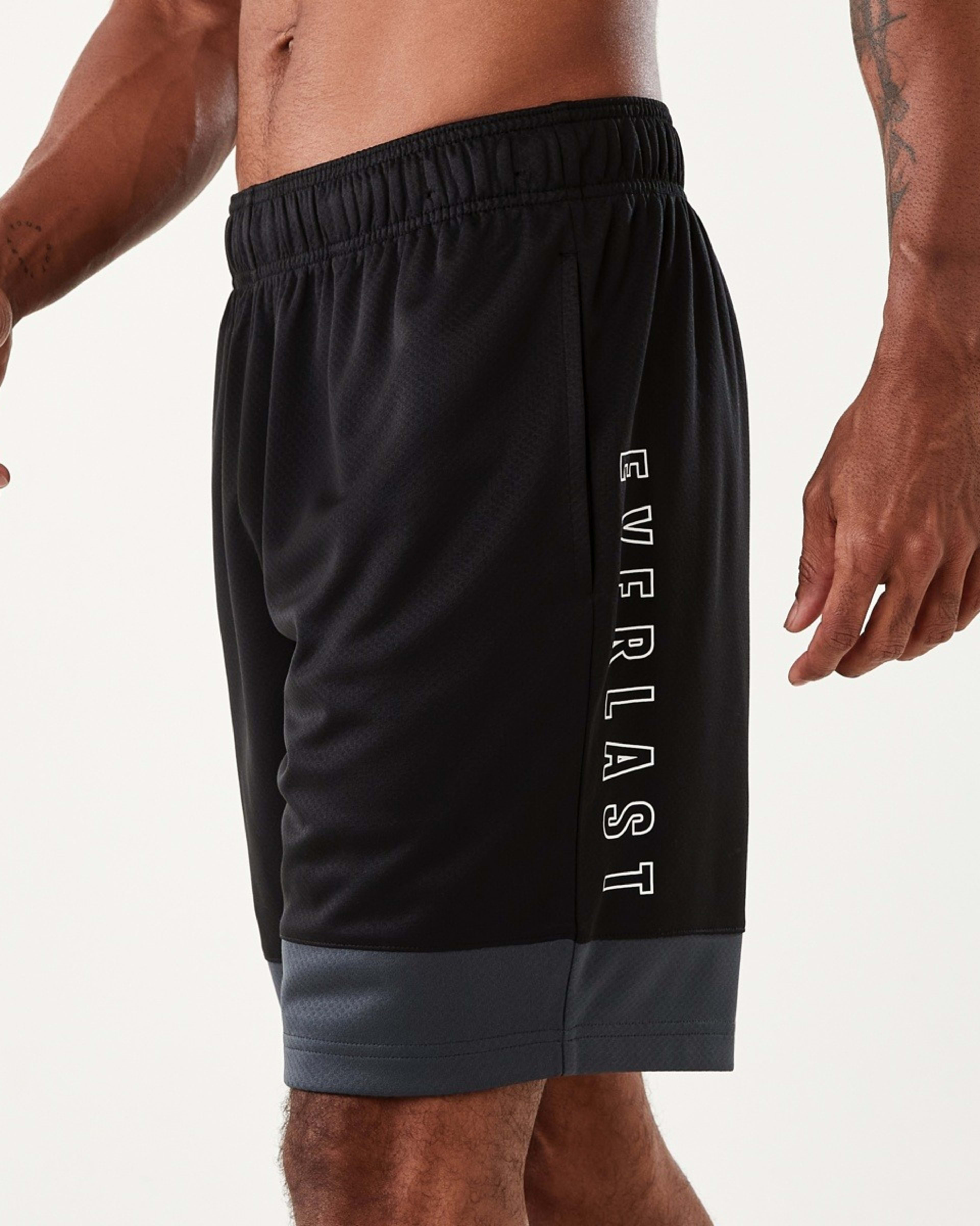 1 Everlast Mens Mesh Panelled Shorts EVER BLACK