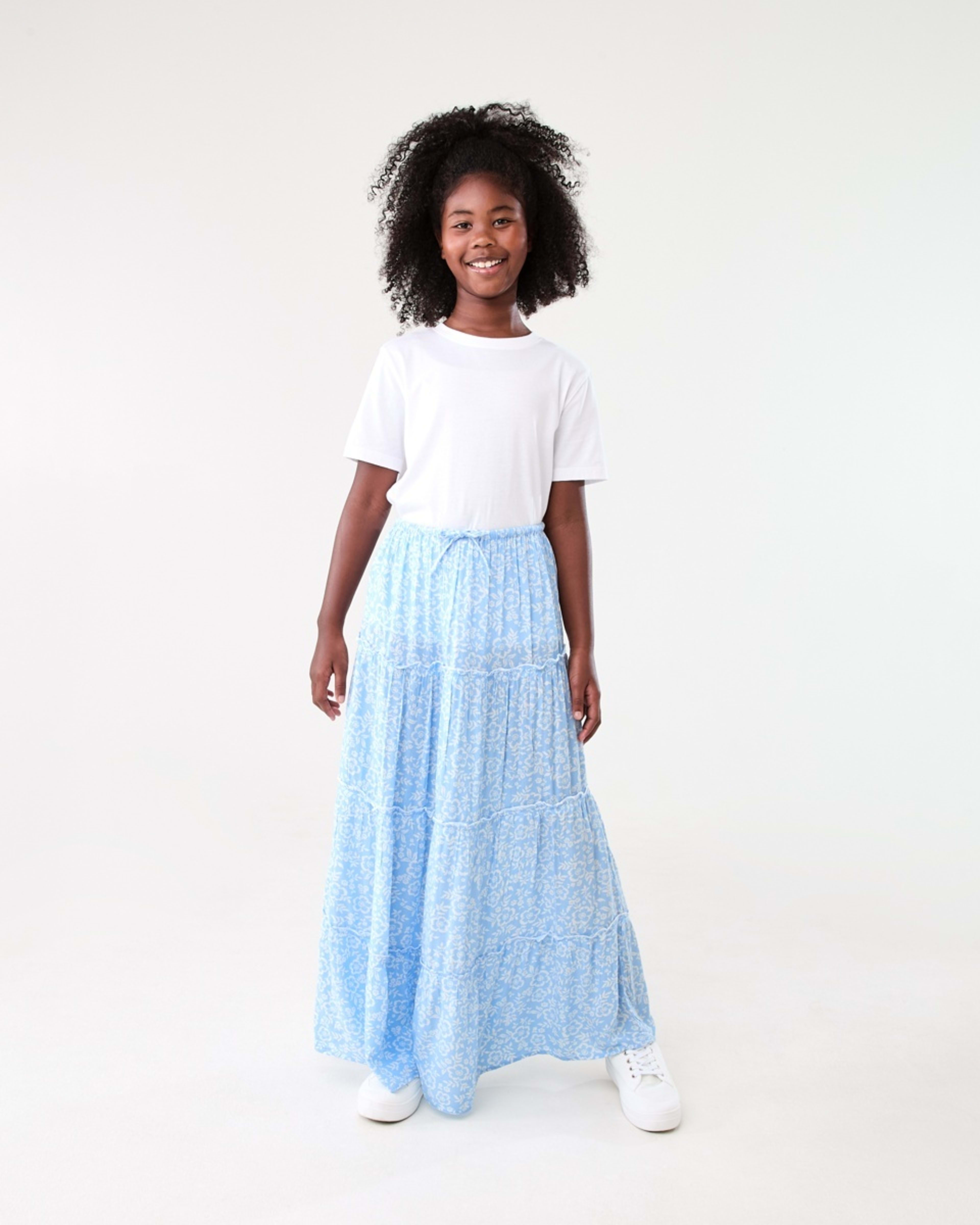 5 Tiered Skirt FLORAL GRACE BELLFLOWER BLUE, 5 of 6