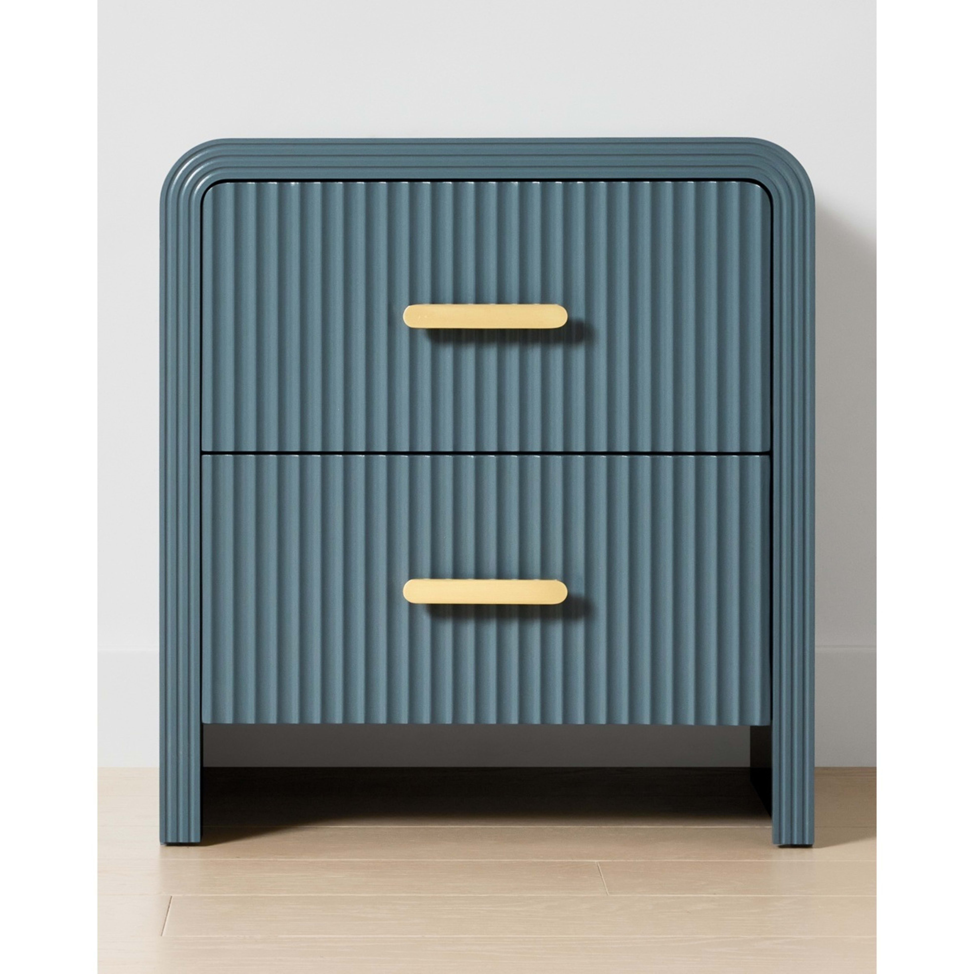 1 Luna 2 Drawer Bedside Table - Blue, 1 of 7