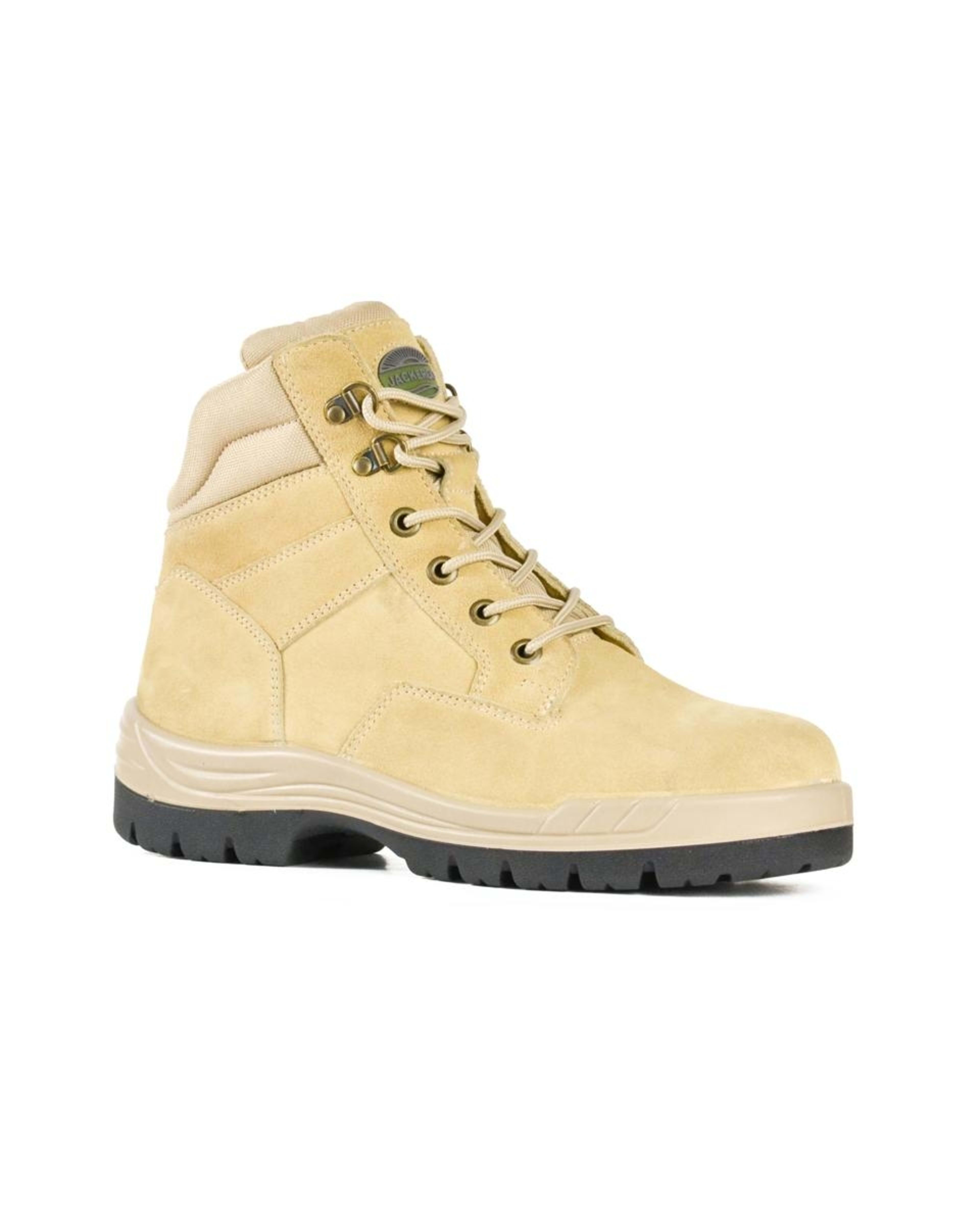 1 Side Zip Work Boots BEIGE SAND