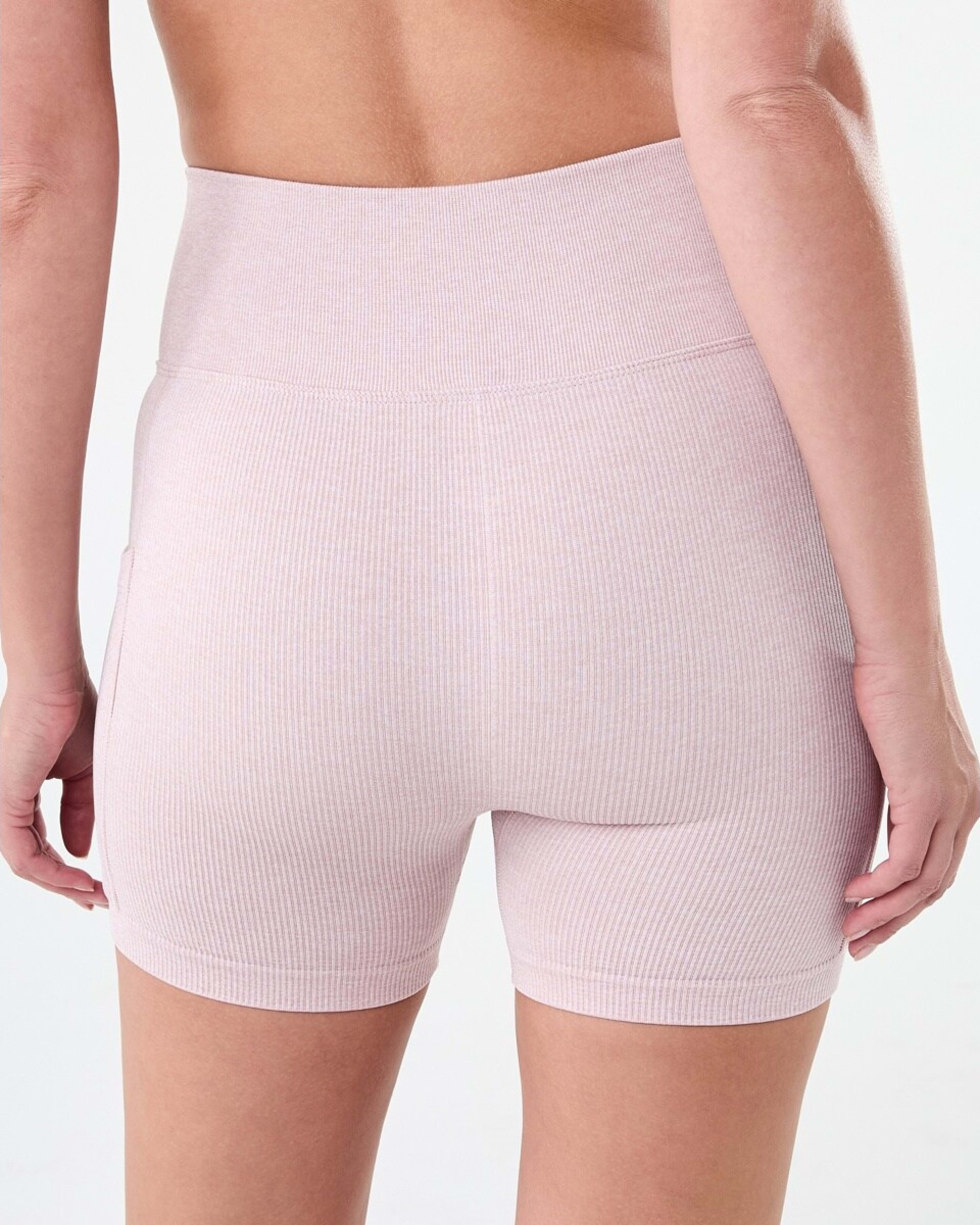 3 Active Womens Seamfree Pocket Bike Shorts Sol B Pink, 3 of 7