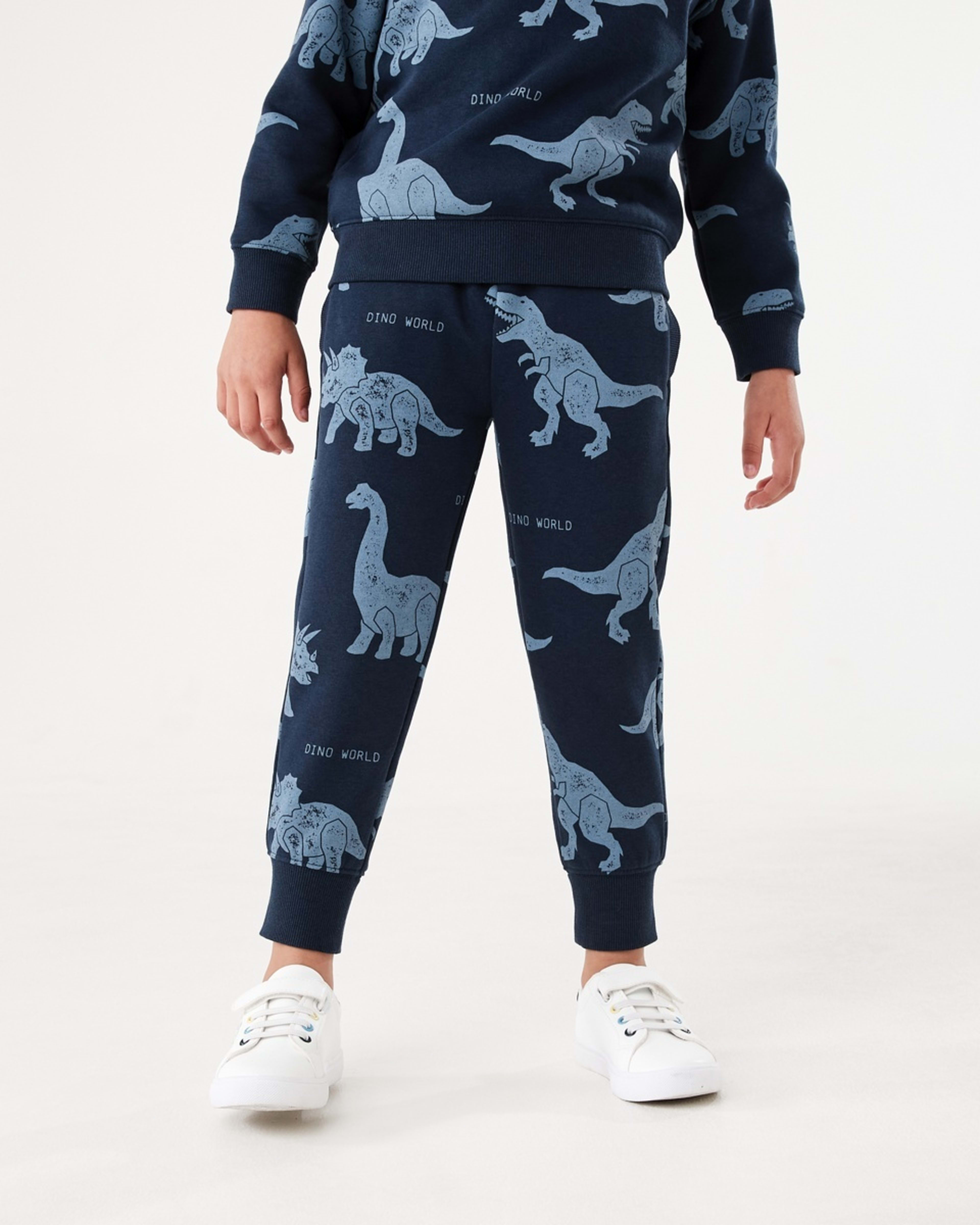 1 All Over Print Trackpants Dino Stencil Navy