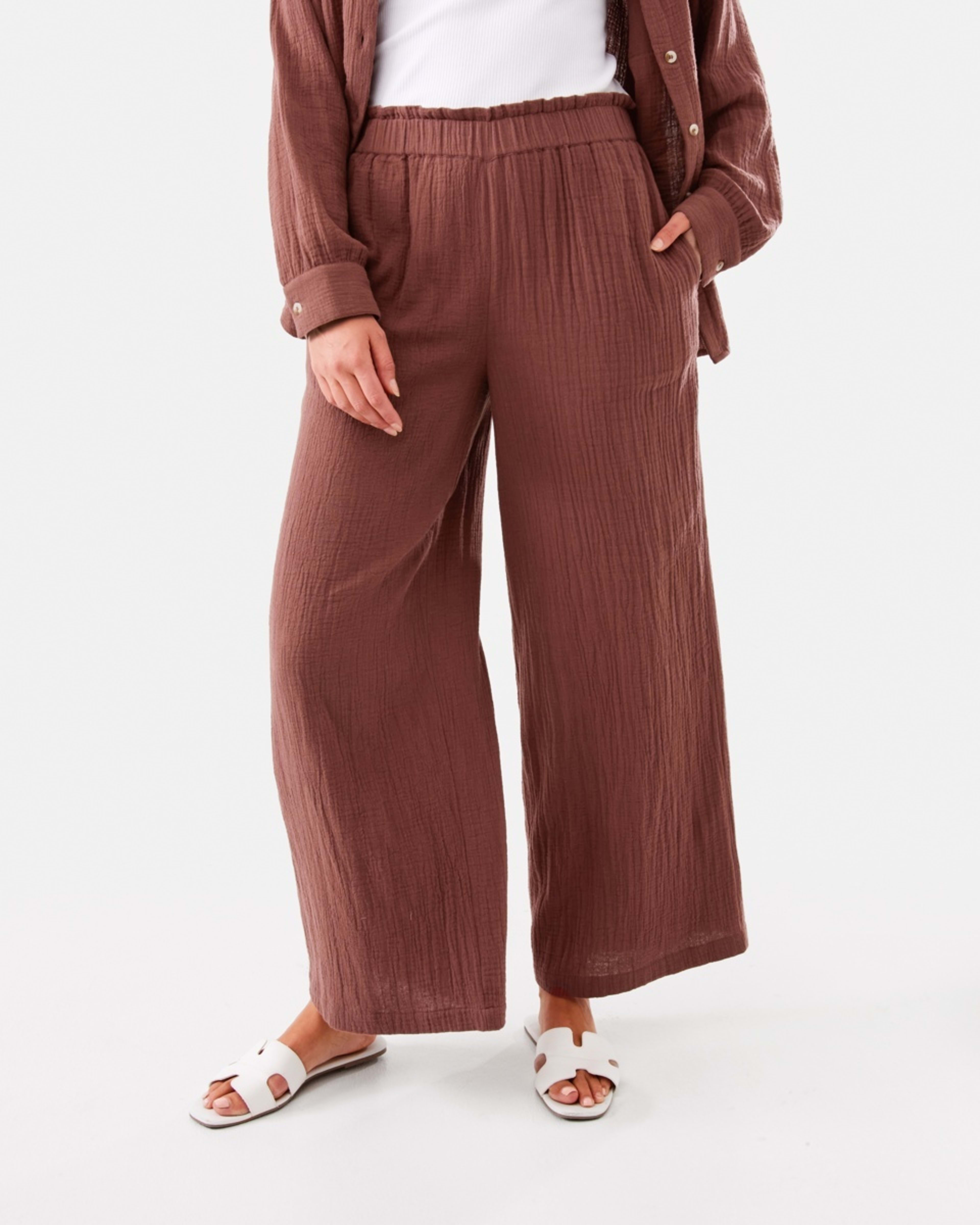 1 Double Cloth Pants Cacao Brn, 1 of 8