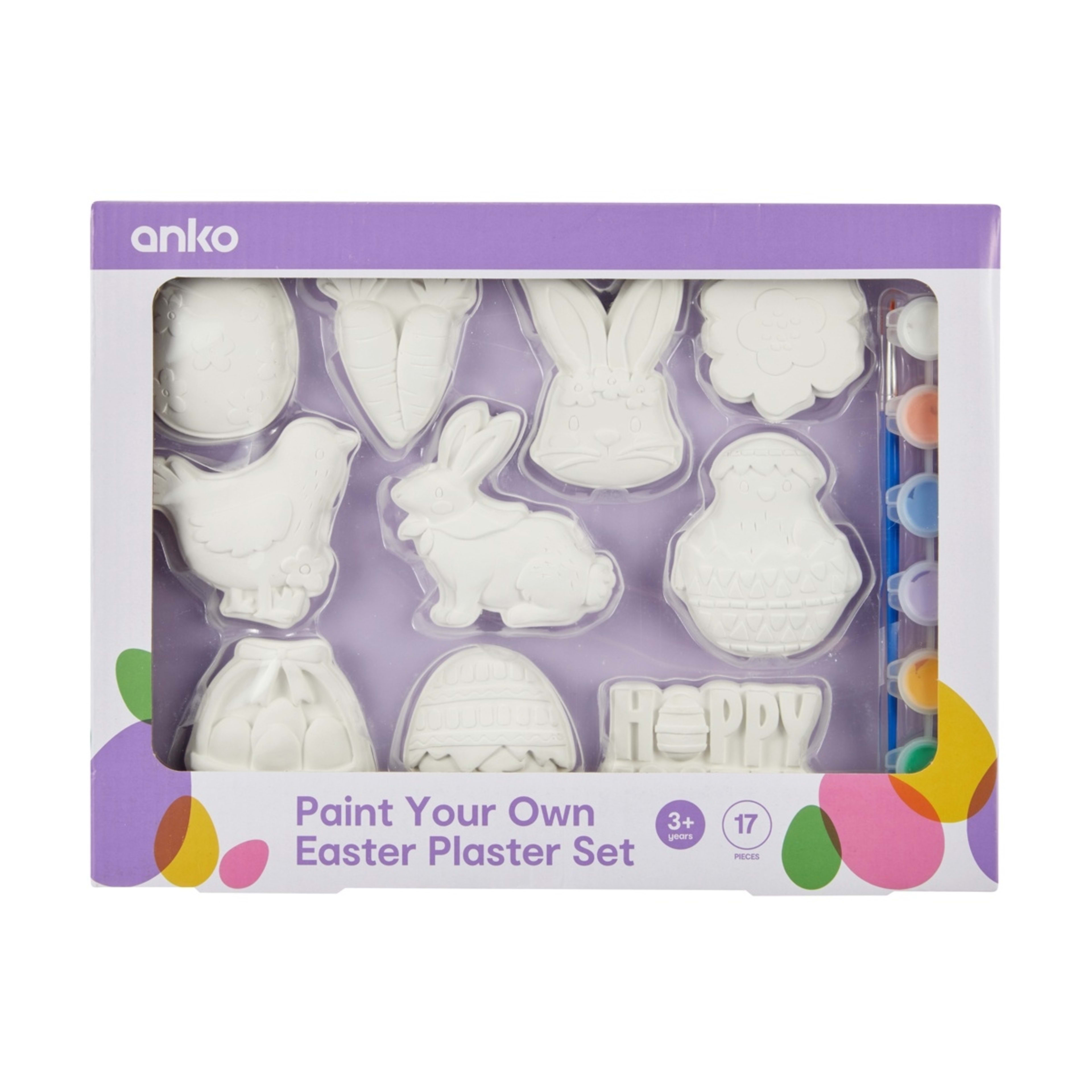 1 17 Piece Paint Your Own Easter Plaster Set, 1 of 6