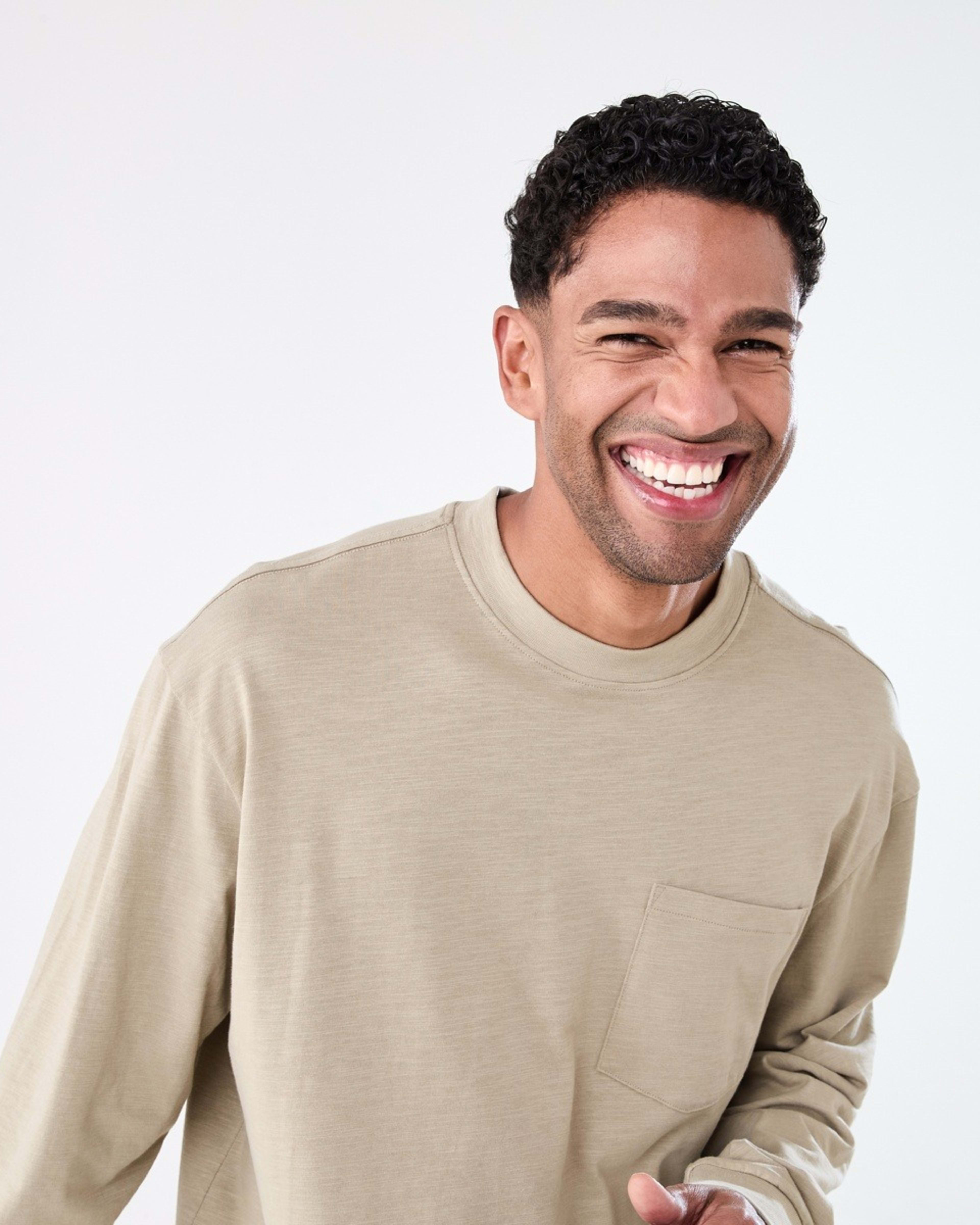 4 Long Sleeve Oversized Slub Pocket T-shirt ALUMINIUM, 4 of 6