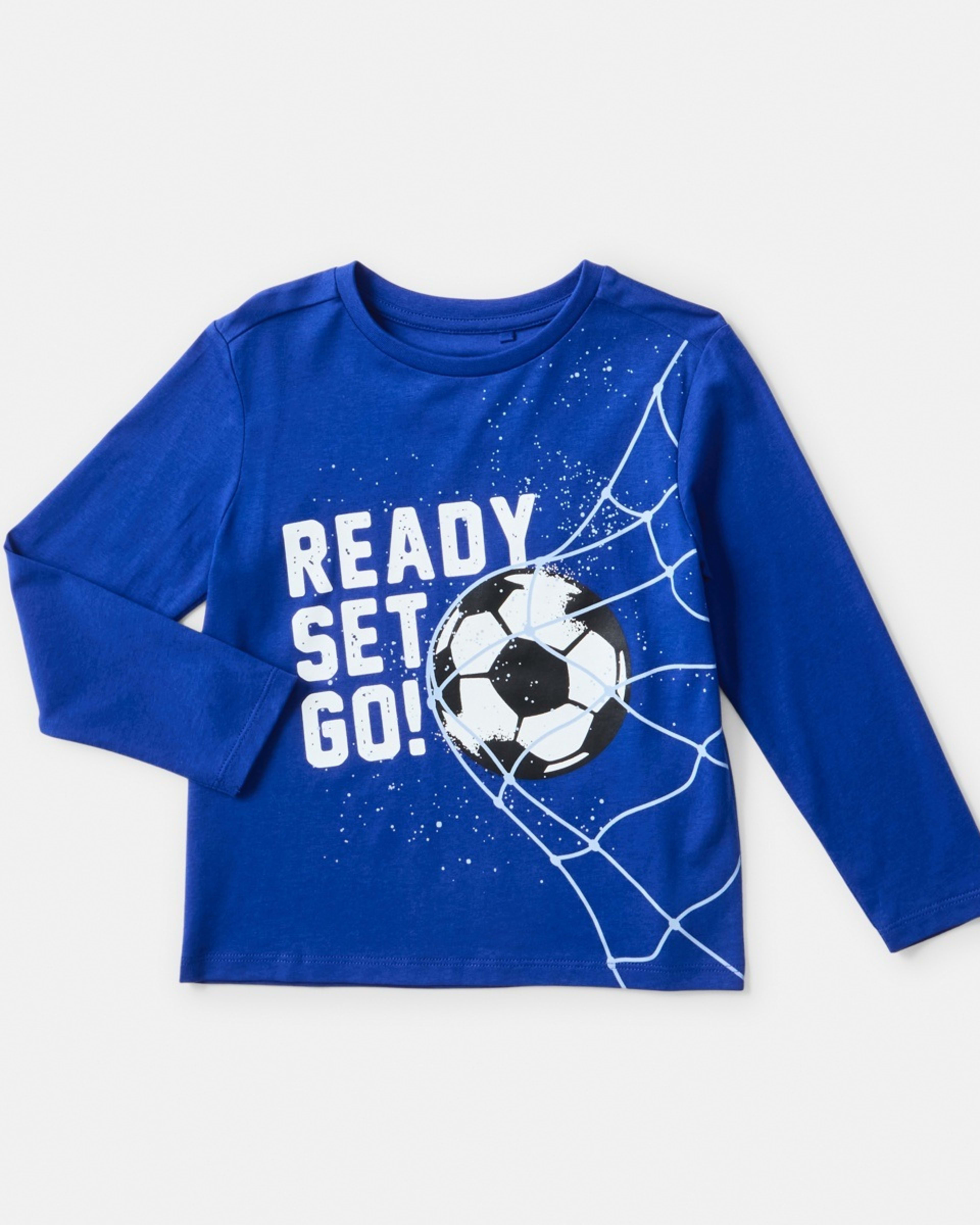 6 Long Sleeve Print T-shirt Blu Soccer, 6 of 7