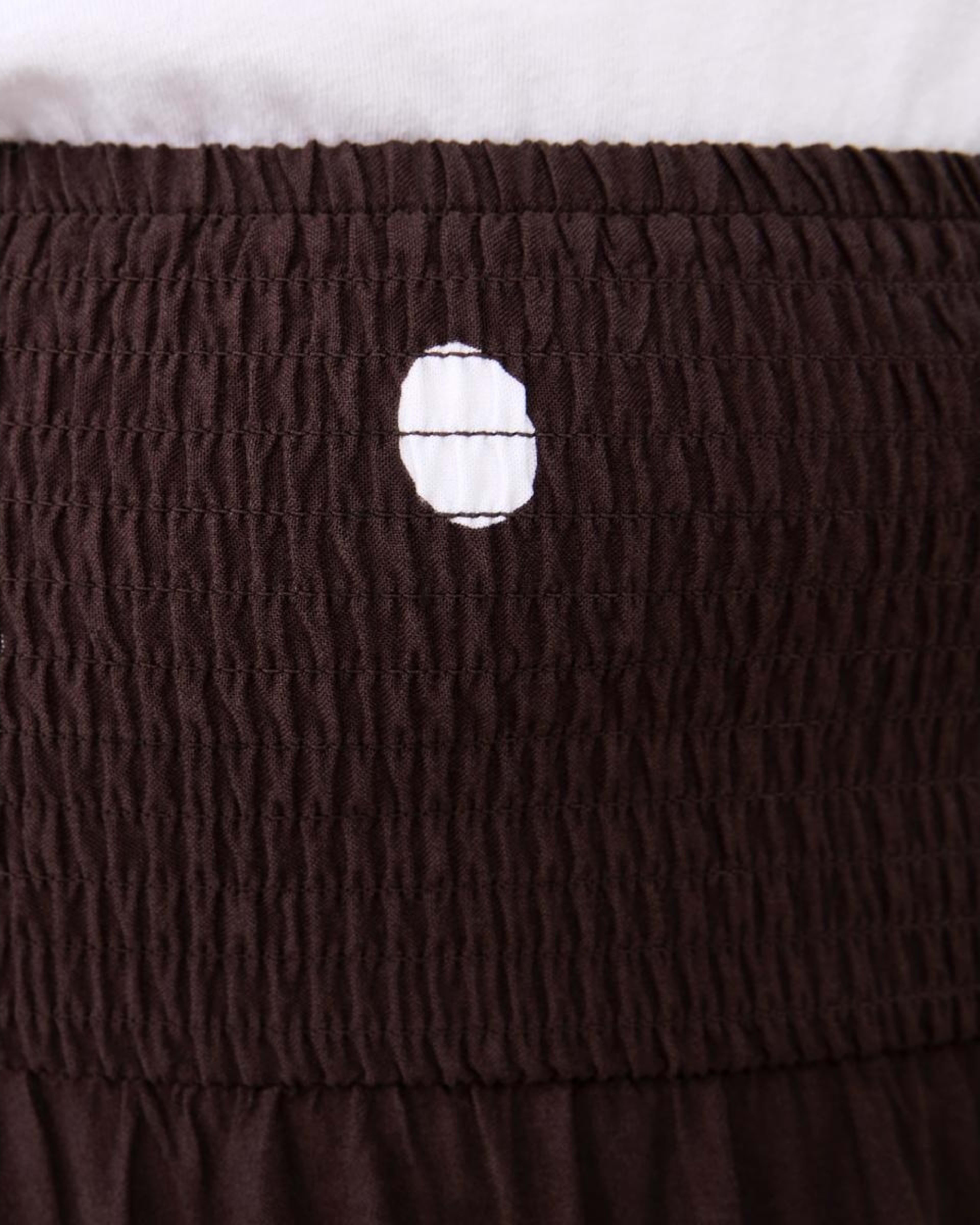 4 Curve Multi Tiered Textured Maxi Skirt Choc White, 4 of 5