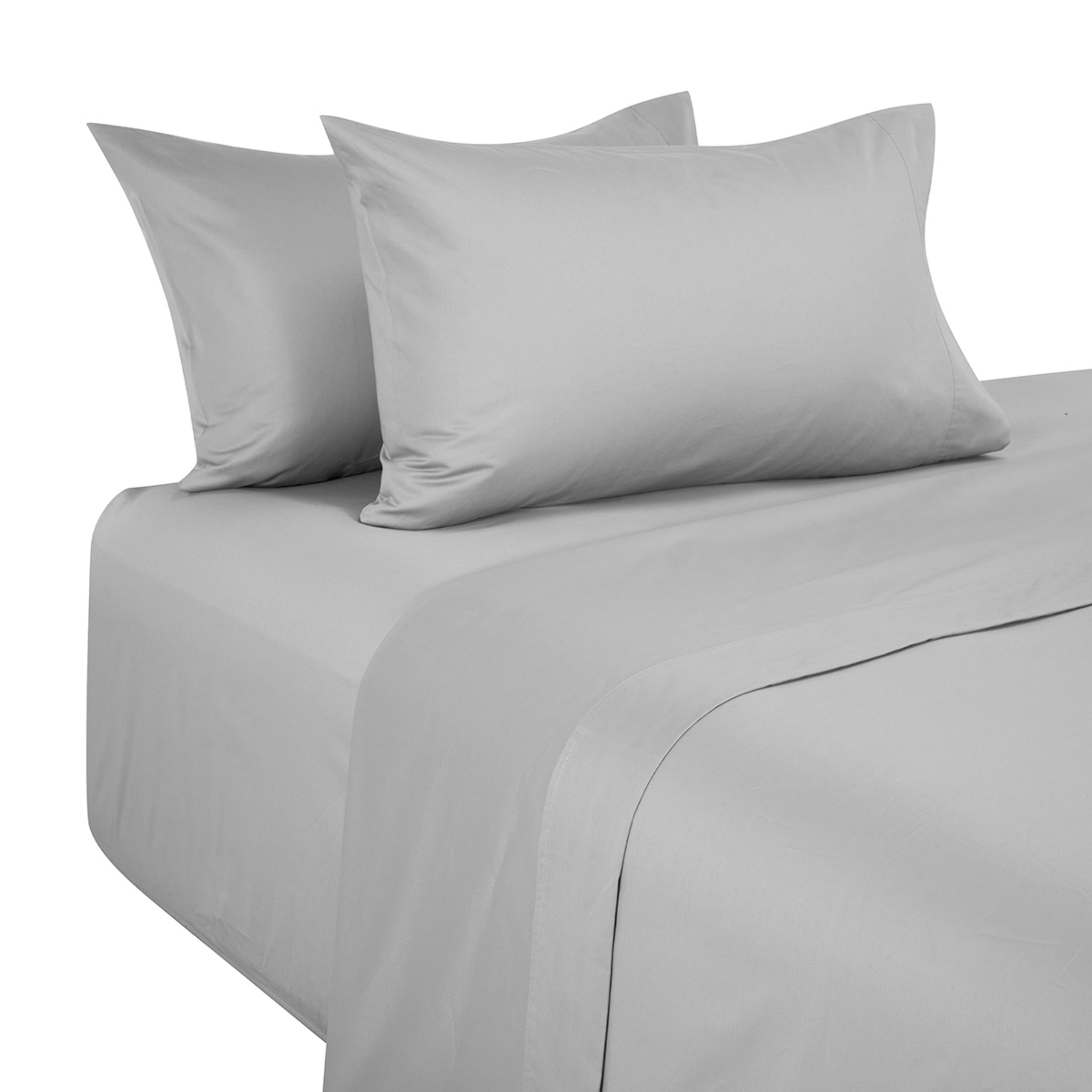 500 Thread Count Australian Grown Cotton Sheet Set Queen Bed, Silver