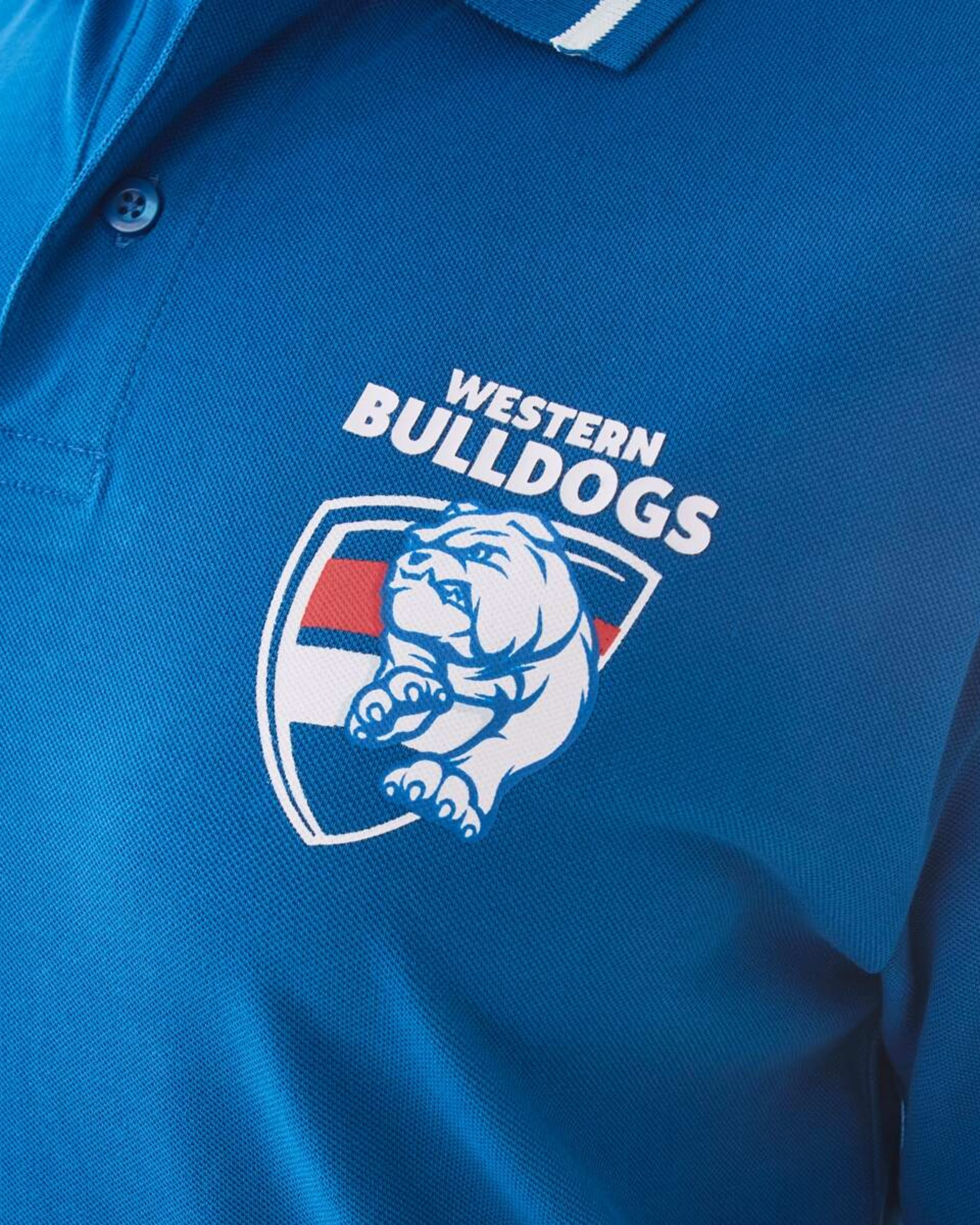 6 Official AFL Adult Polo Shirt Bulldogs, 6 of 6