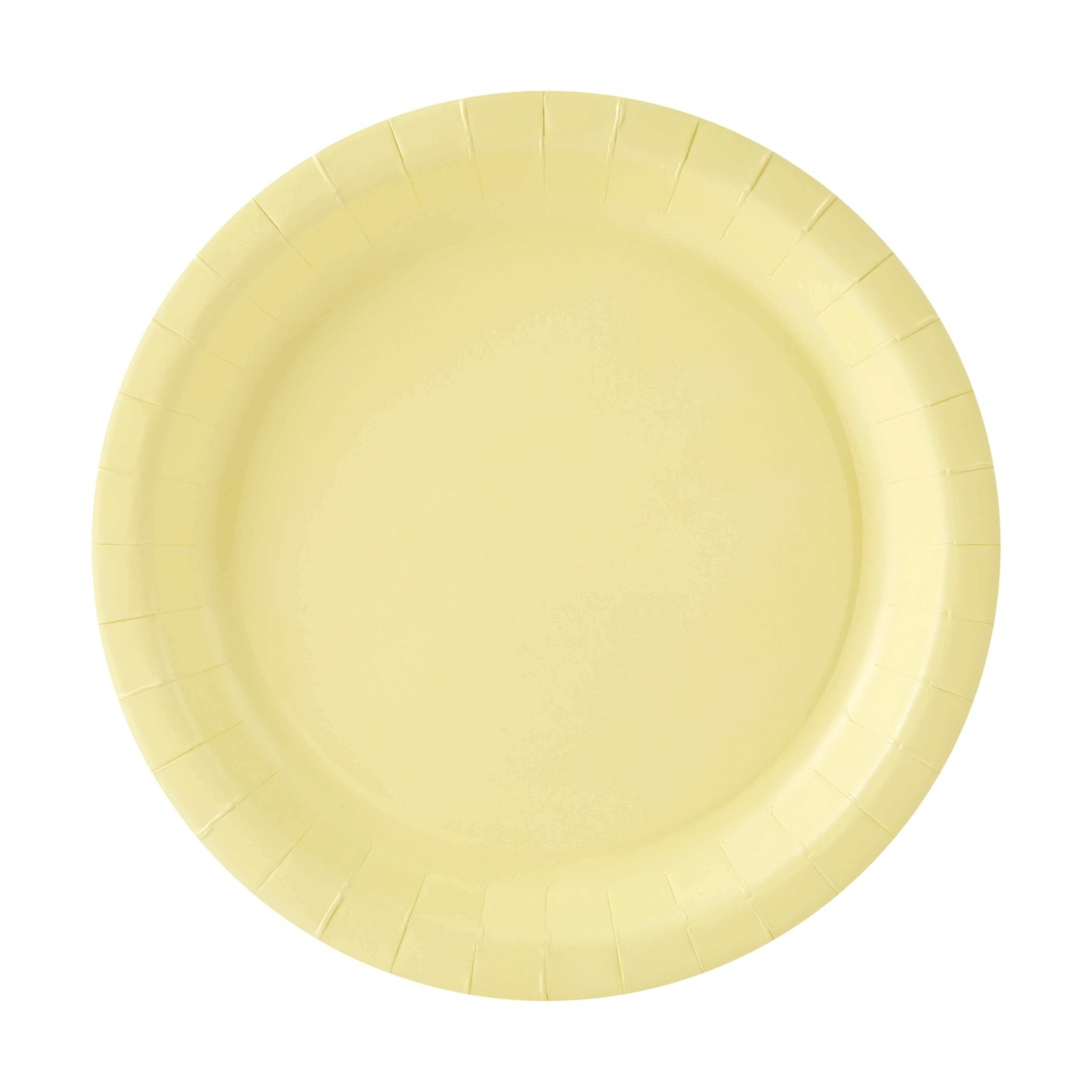 1 16 Piece Pastel Yellow Paper Plates