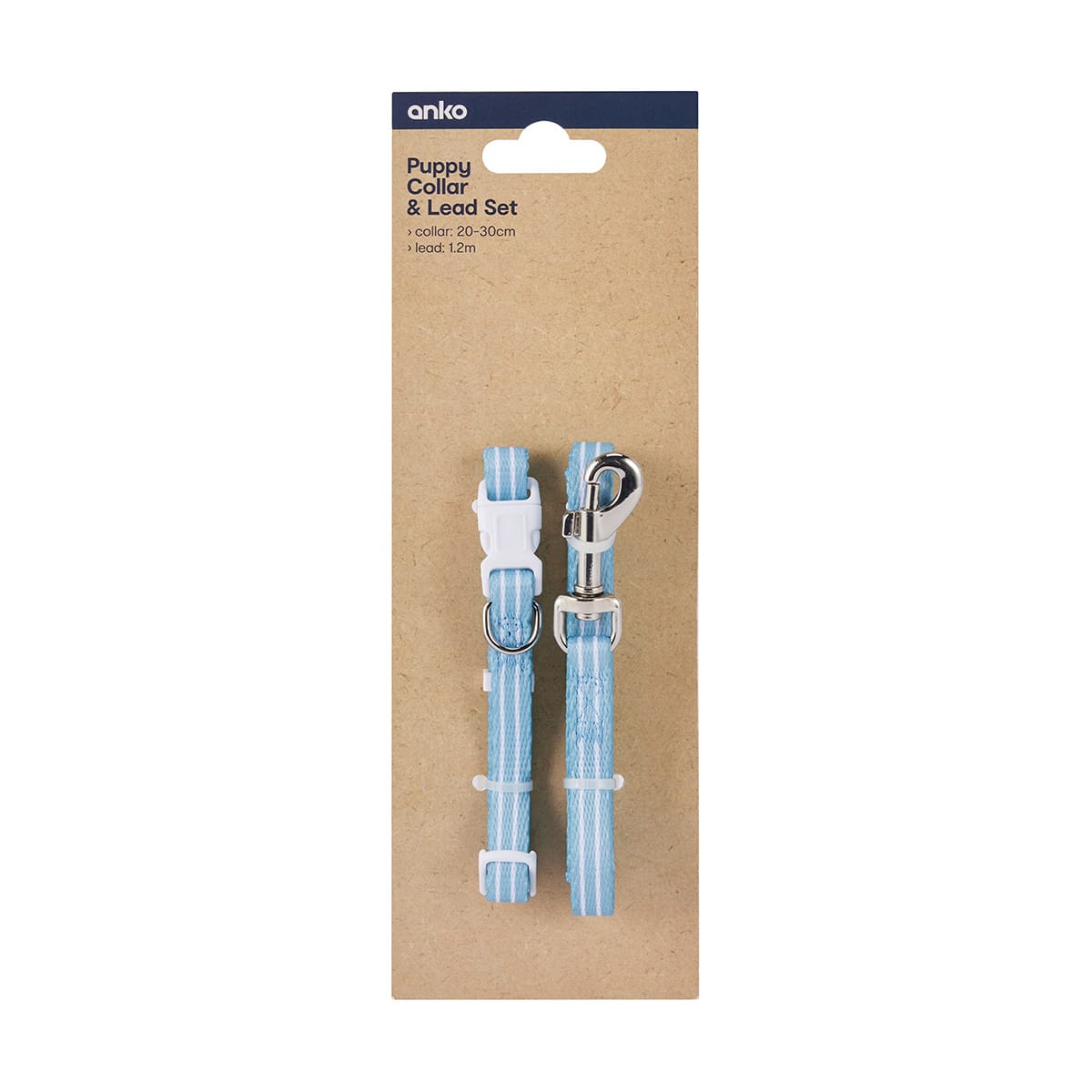 Puppy Collar & Lead Blue Kmart