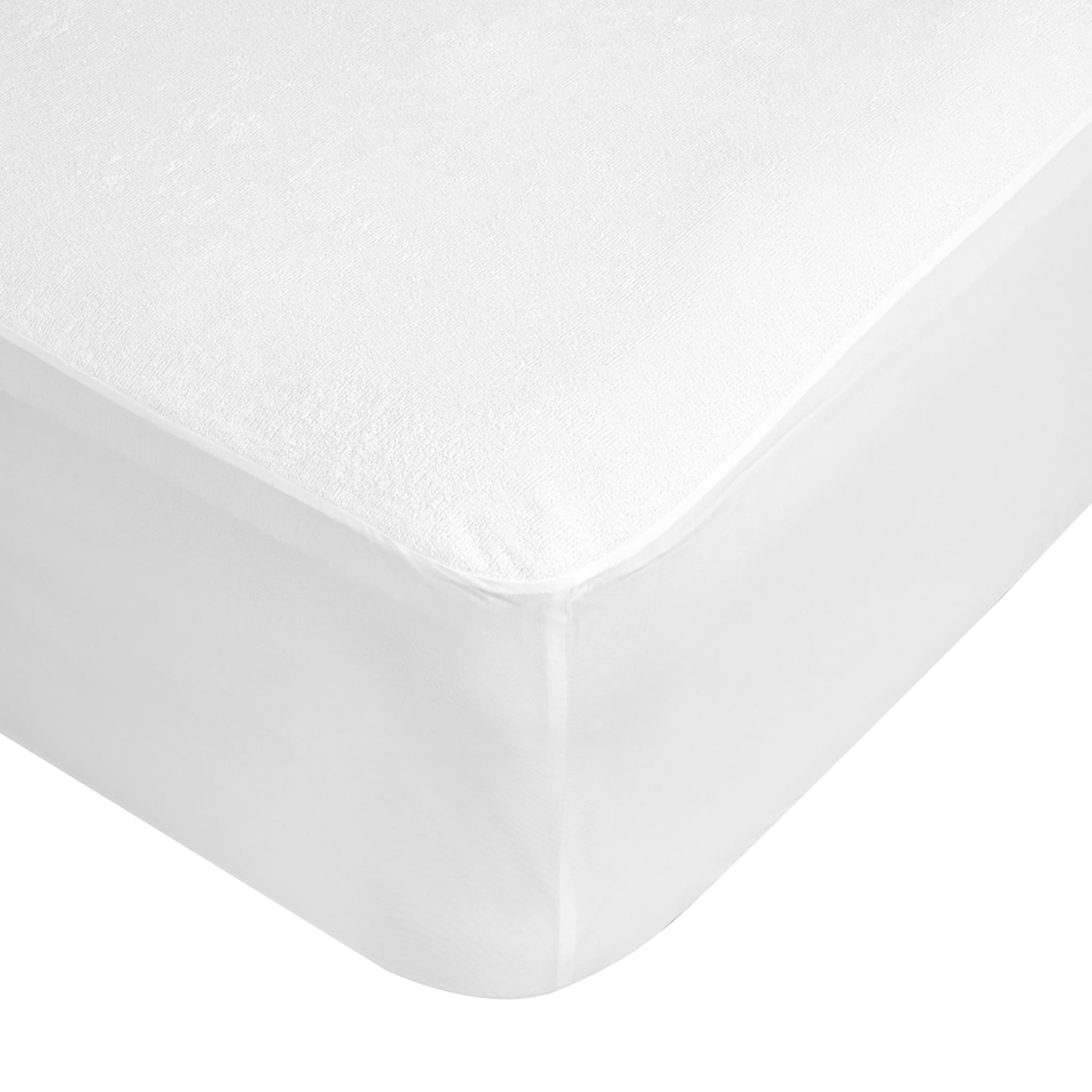 Waterproof Fitted Mattress Protector King Single Bed, White Kmart