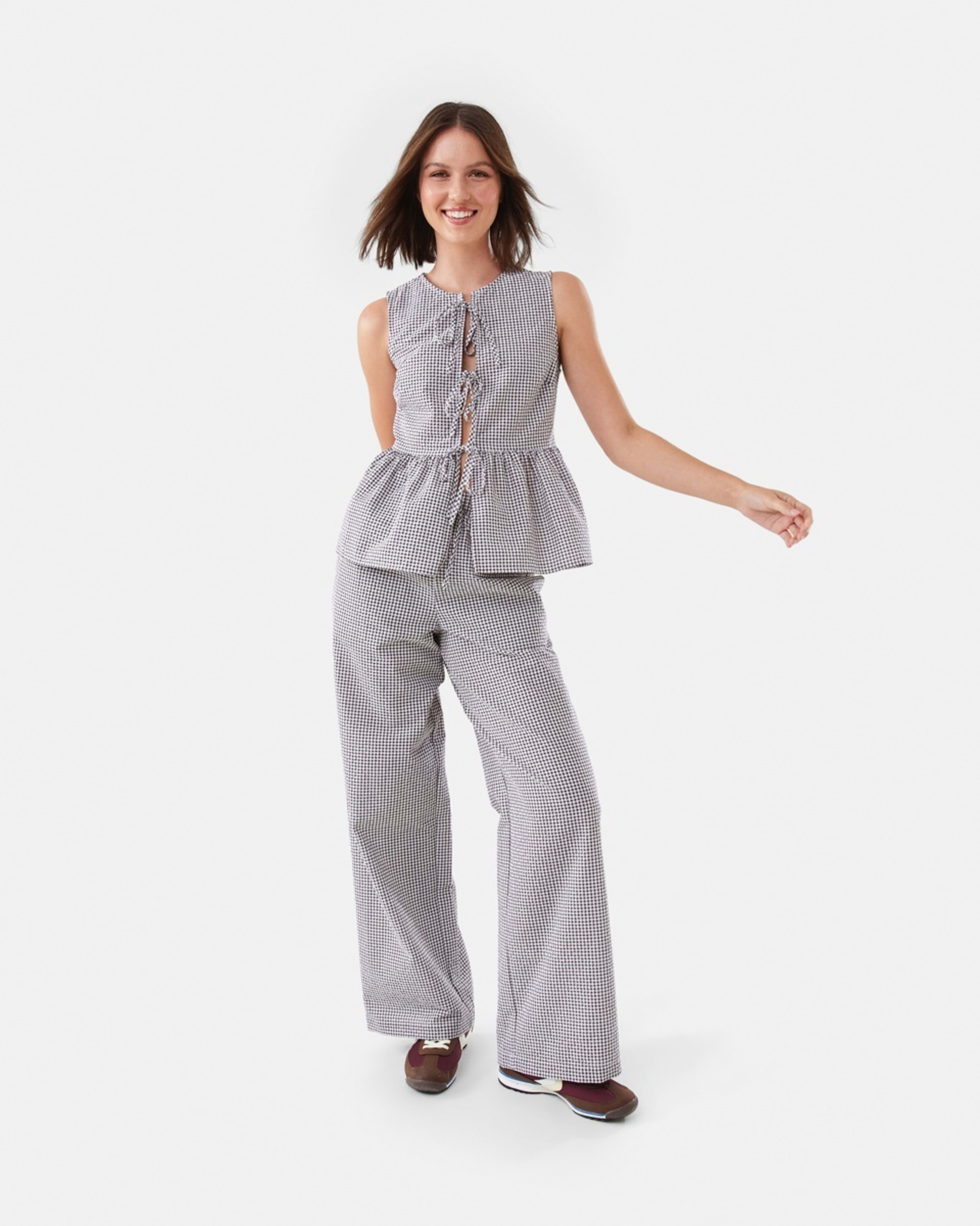 2 Seersucker Pants Brwn Ging, 2 of 6