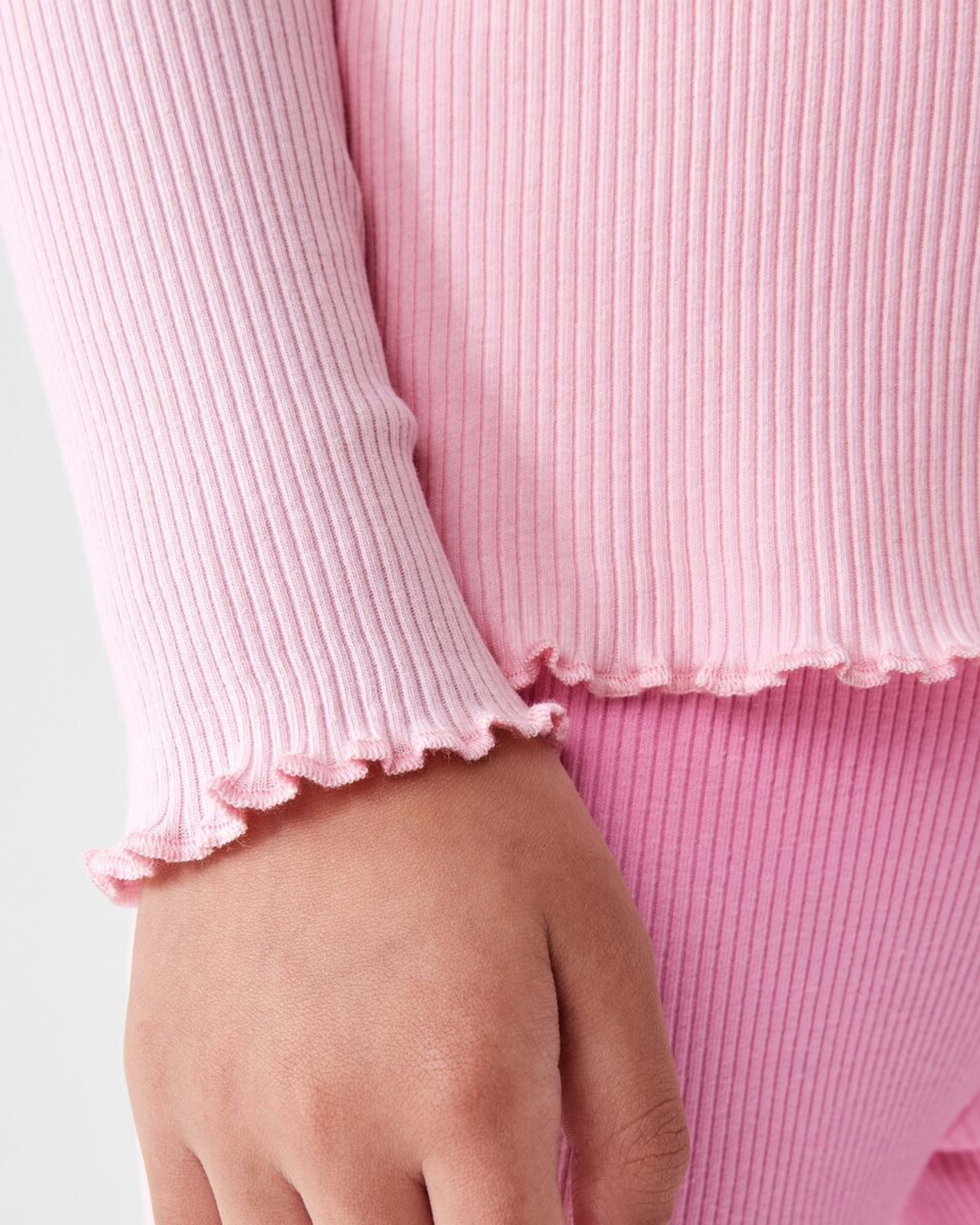 5 Long Sleeve Rib T-shirt Pearl Pink, 5 of 9