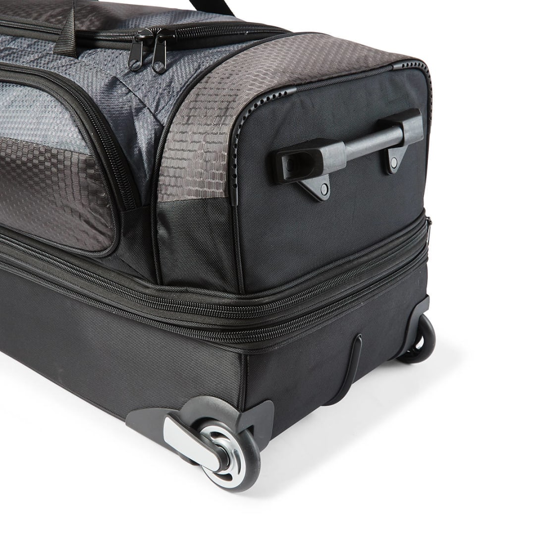 120L Rolling Transit Duffle Bag Black Kmart