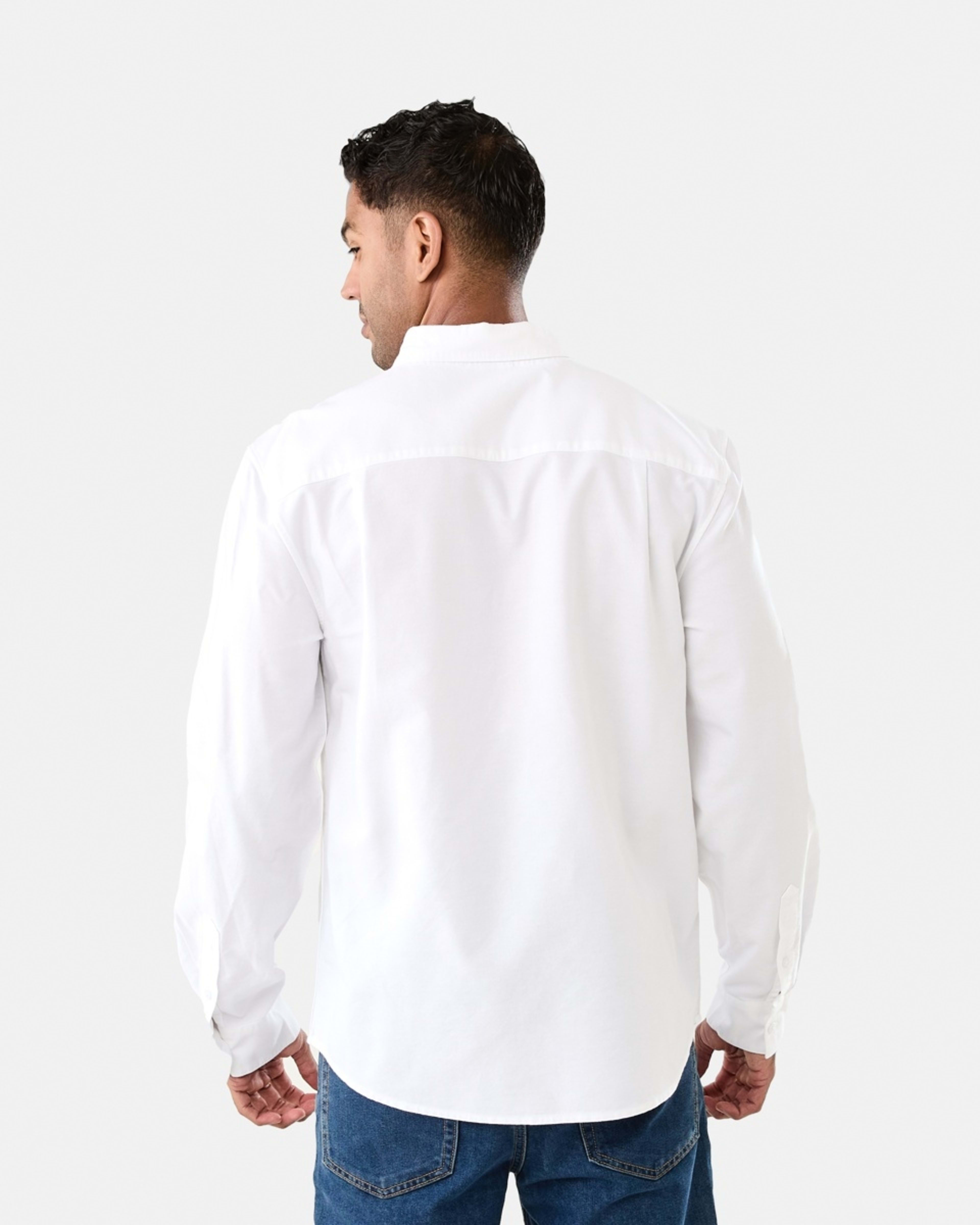 3 Long Sleeve Oxford Shirt WHITE, 3 of 7