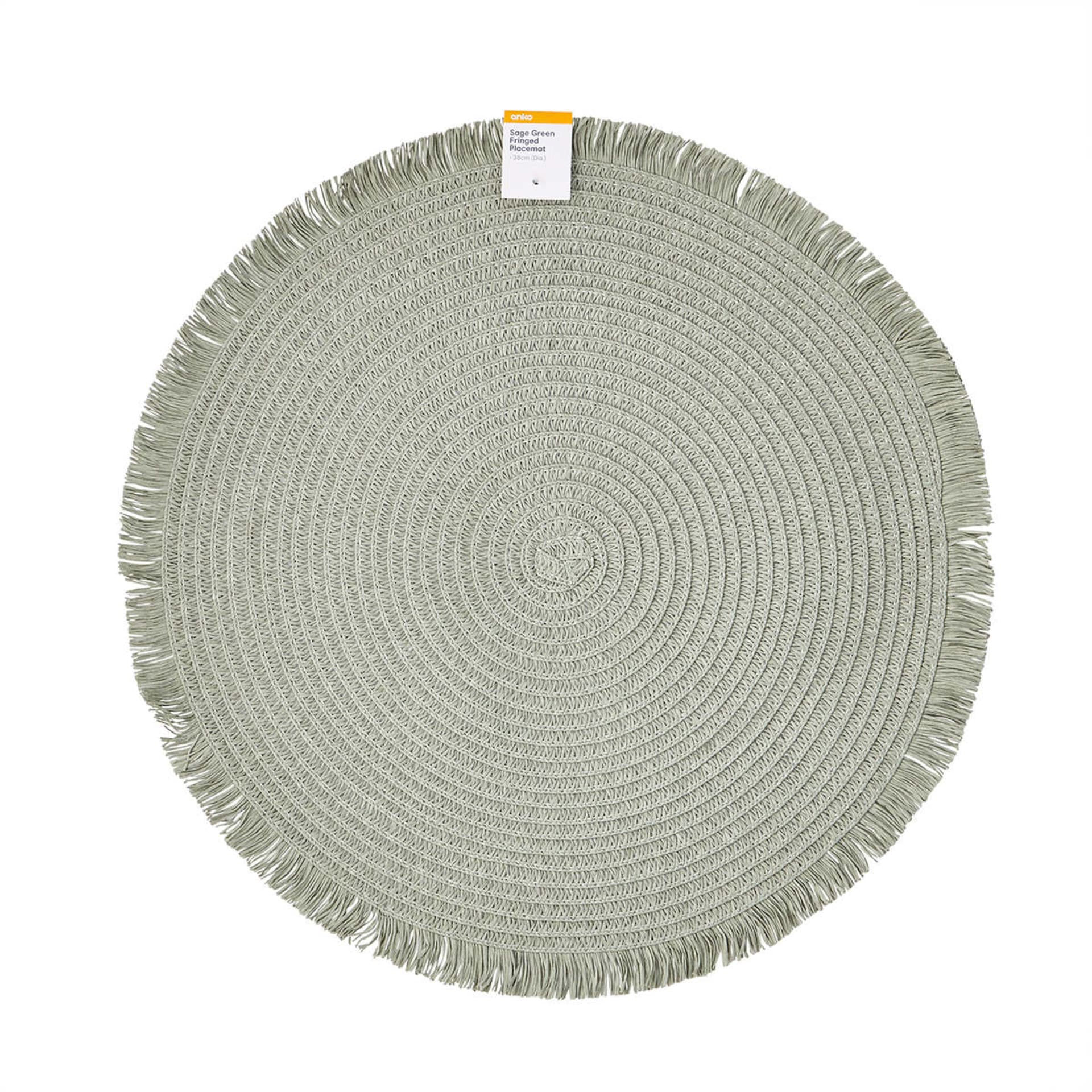 Sage Green Fringed Placemat Kmart