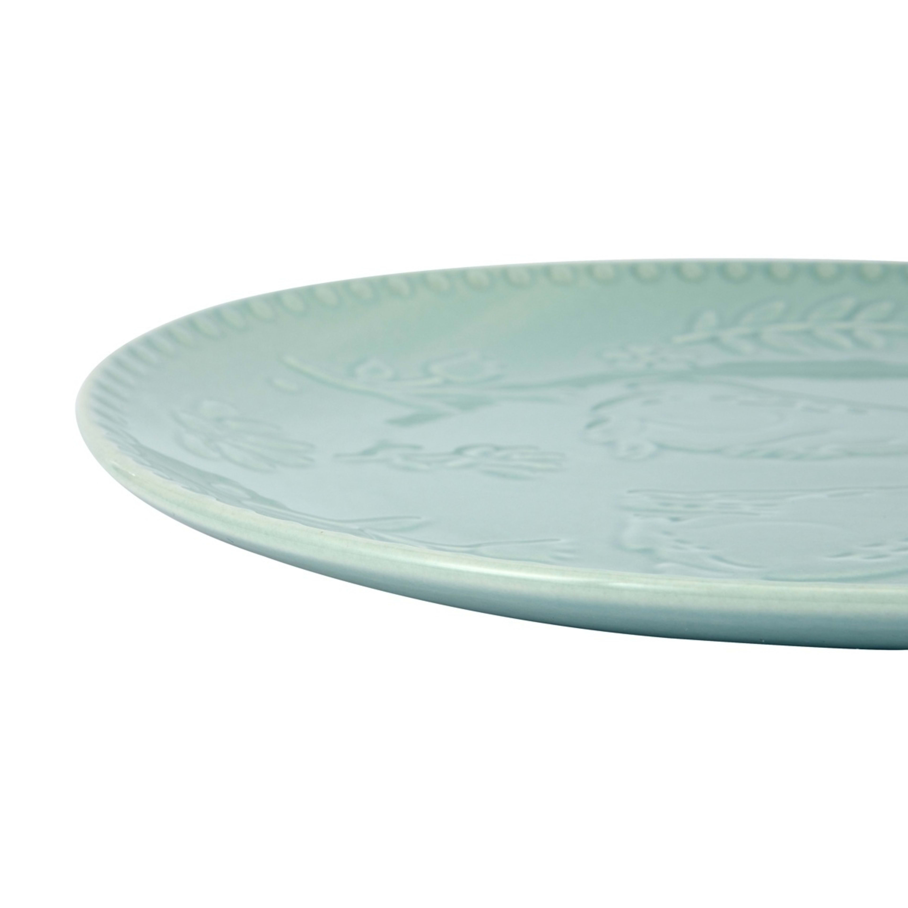 3 Green Embossed Easter Serving Plate, 3 of 5