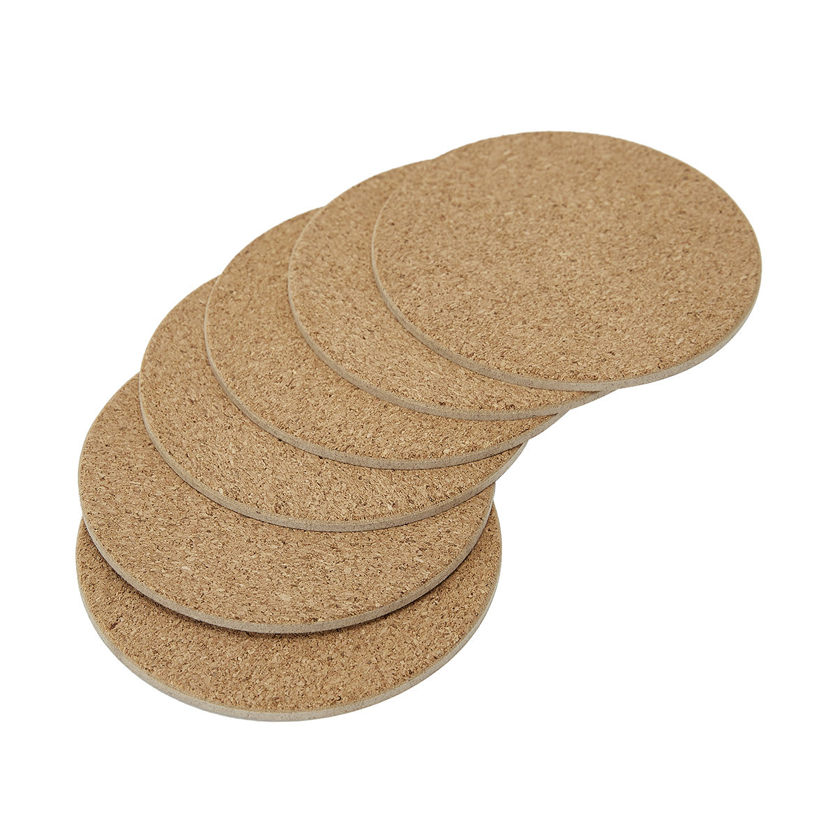 Set of 6 Natural Cork Look Coasters Kmart
