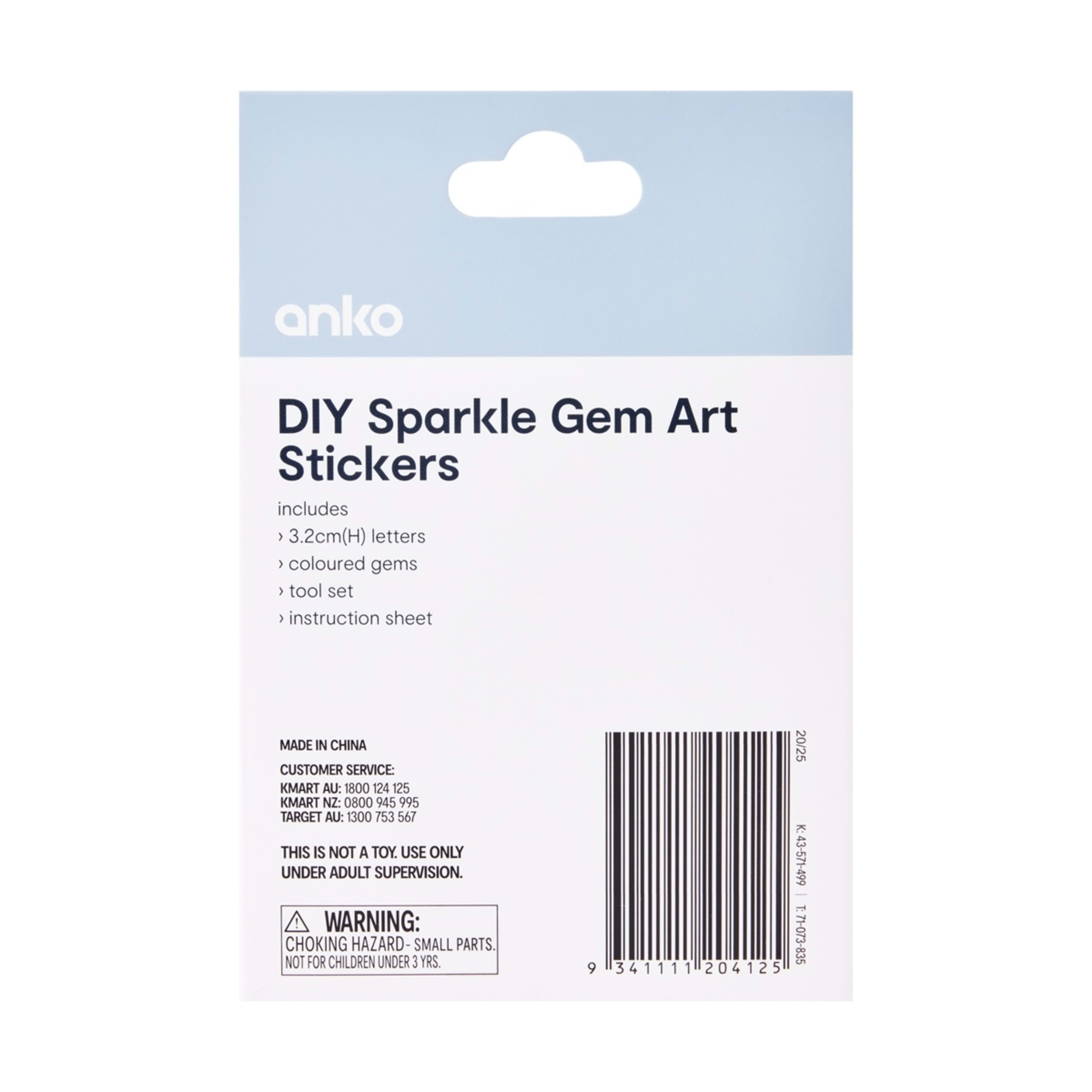 3 DIY Sparkle Gem Art Stickers, 3 of 3