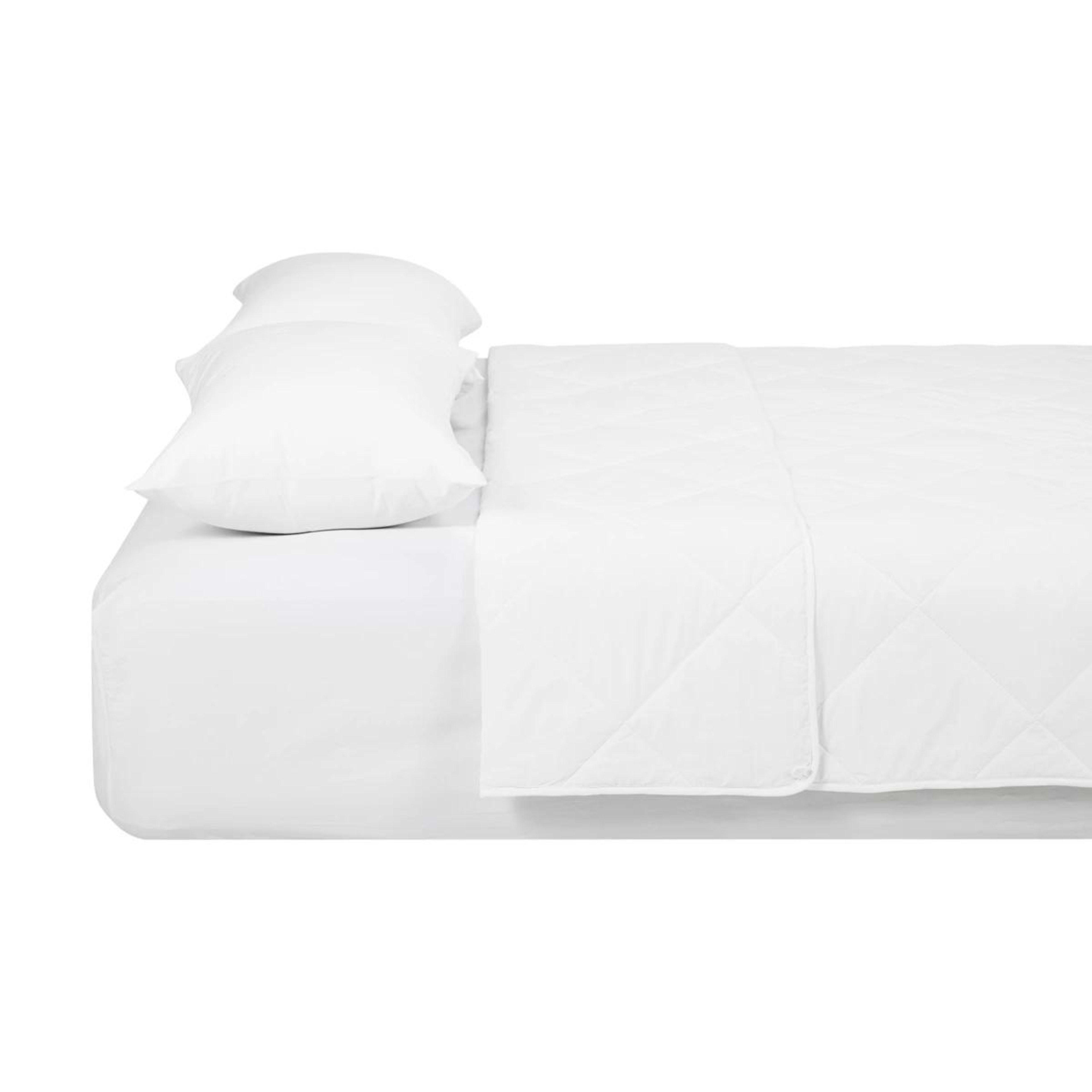 4 Low Warmth Summer Cotton Wool Quilt - Queen Bed, White, 4 of 4