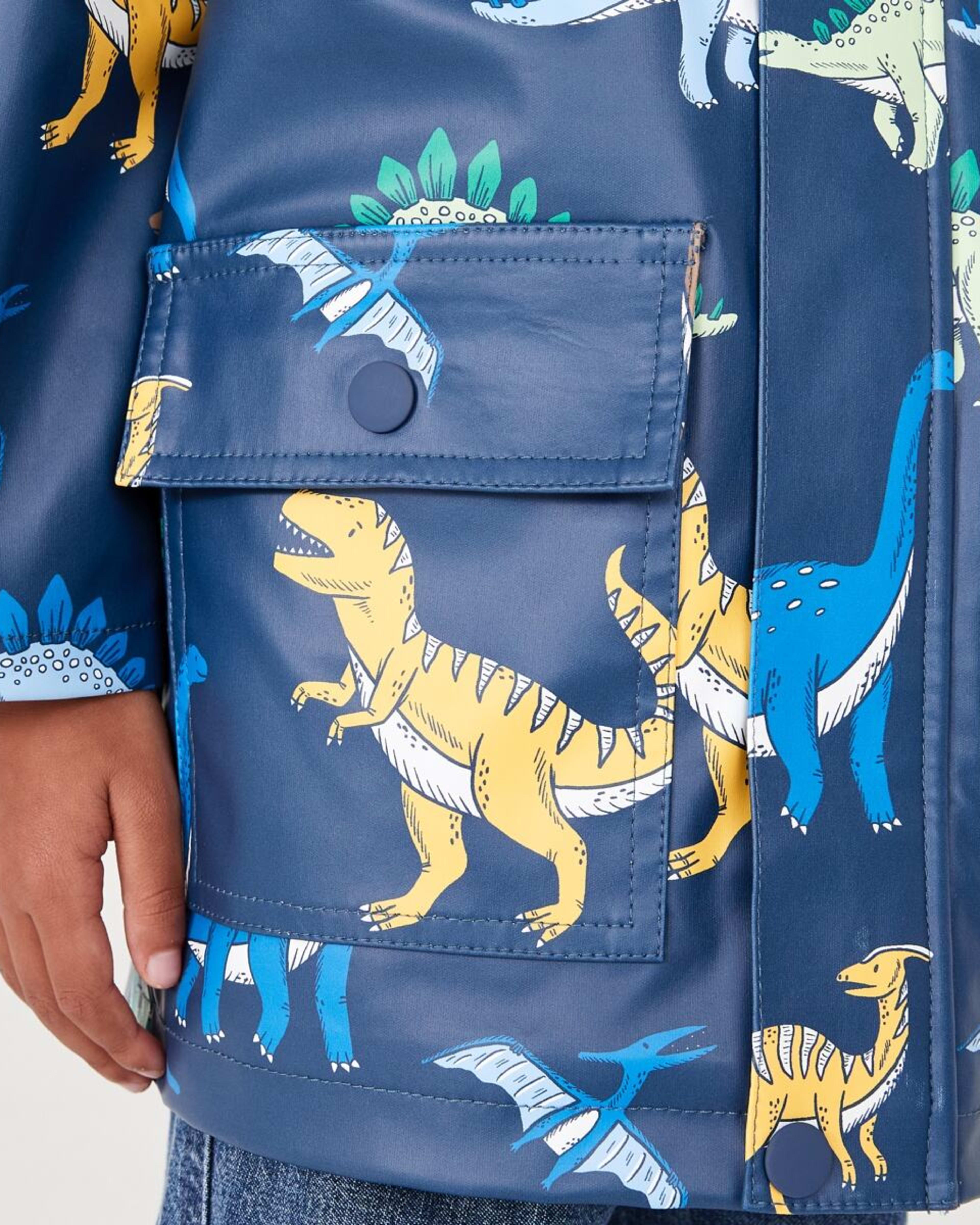 6 Printed Rain Jacket Friendly Dinos  Blue, 6 of 10