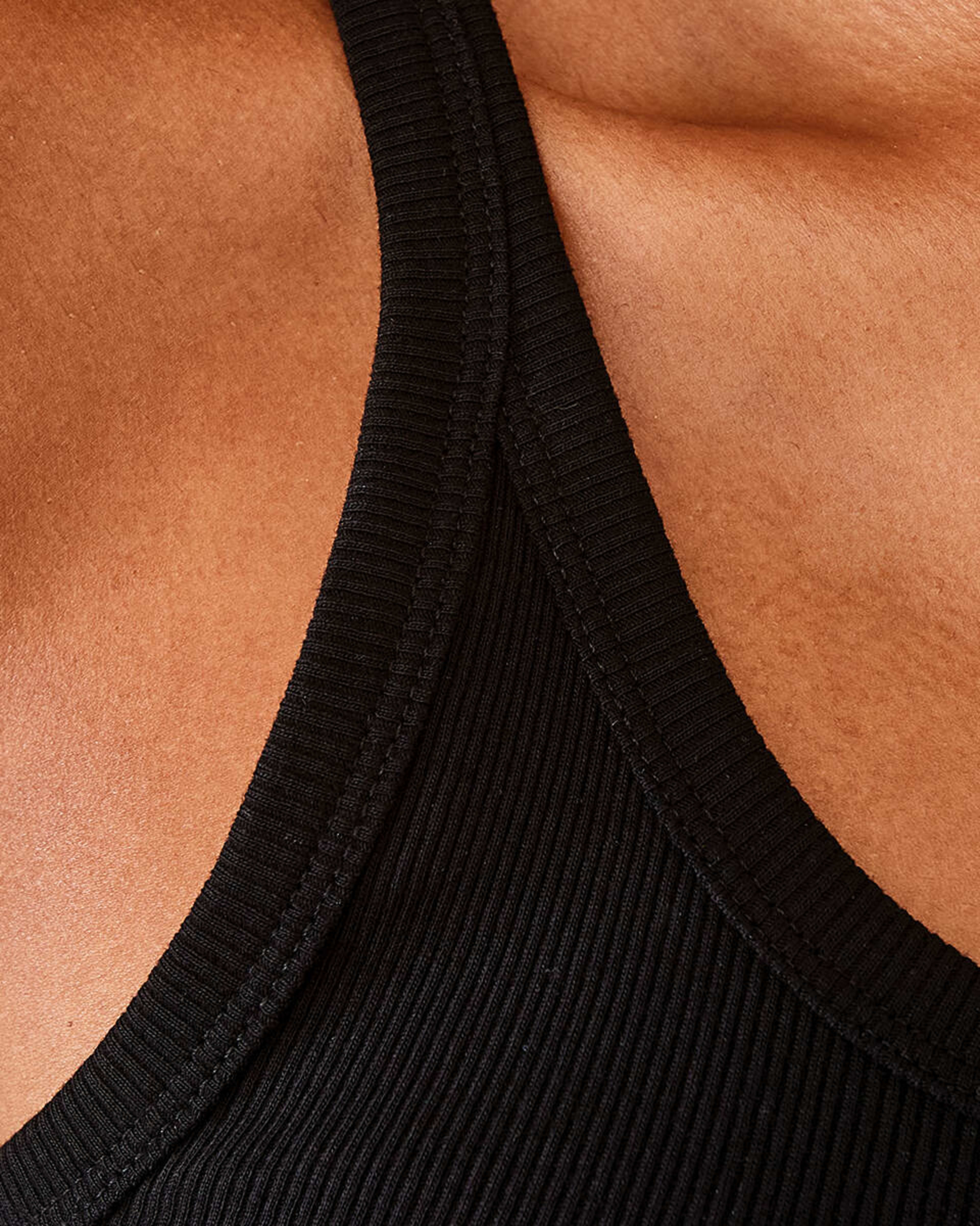 6 3 Pack Essential Cotton Rib Singlet Black, 6 of 8