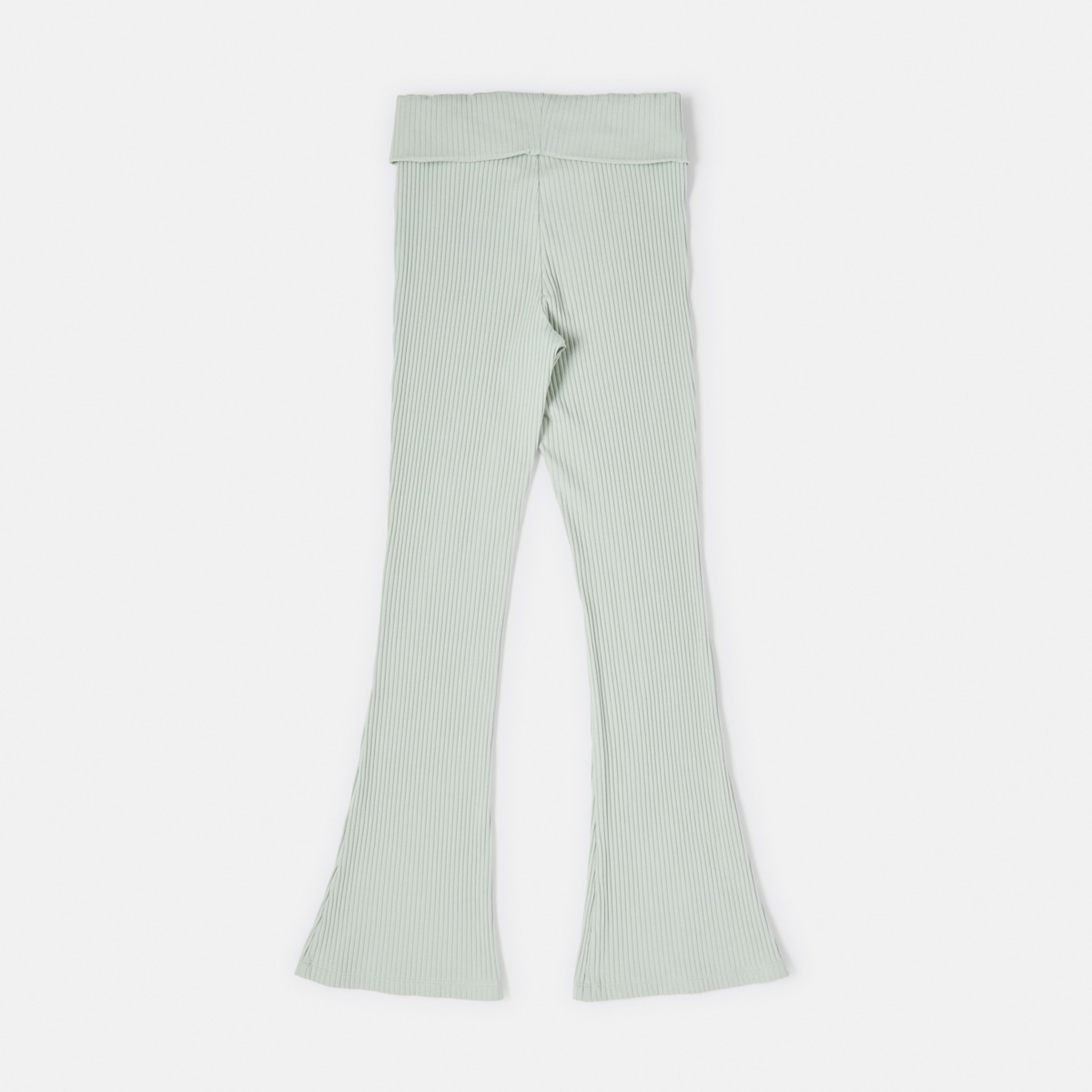 8 Rib Roll Waist Leggings Aqua Grey, 8 of 8