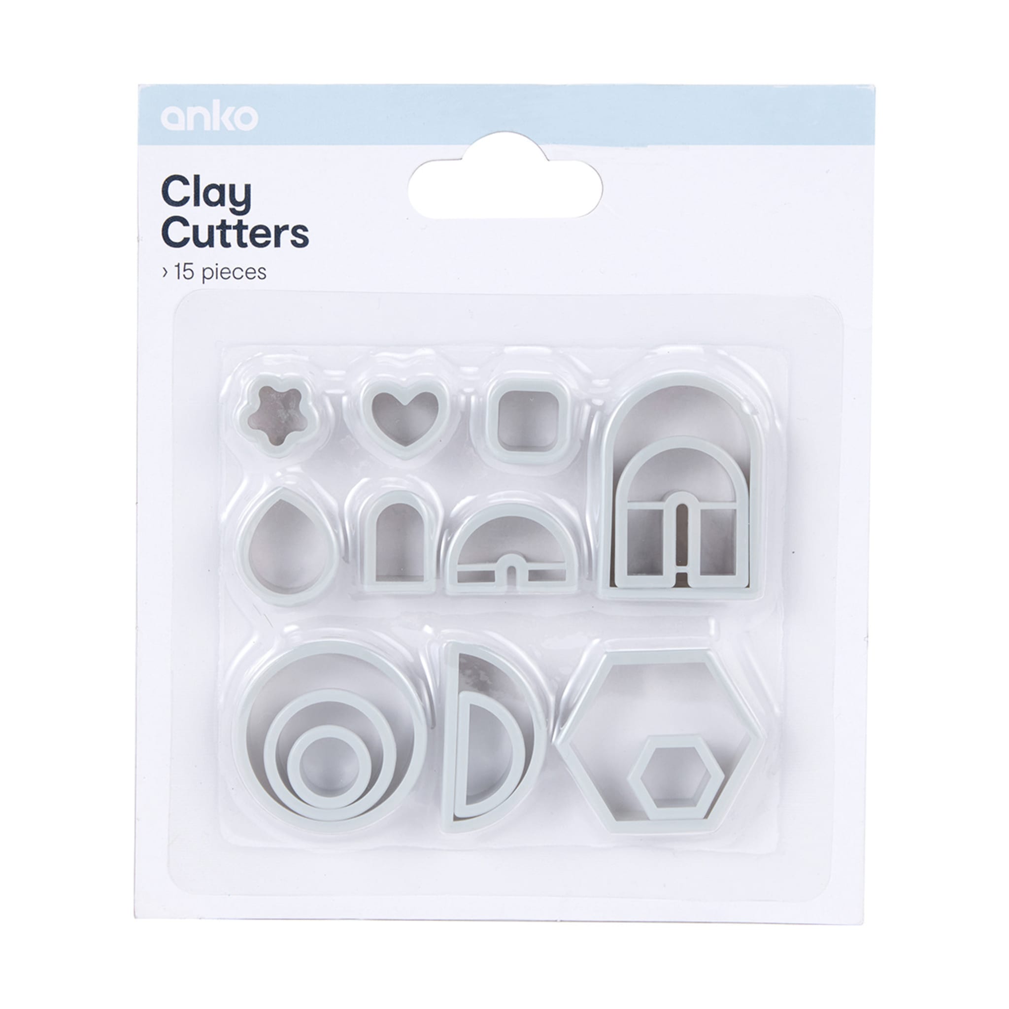 15 Piece Clay Cutters Kmart