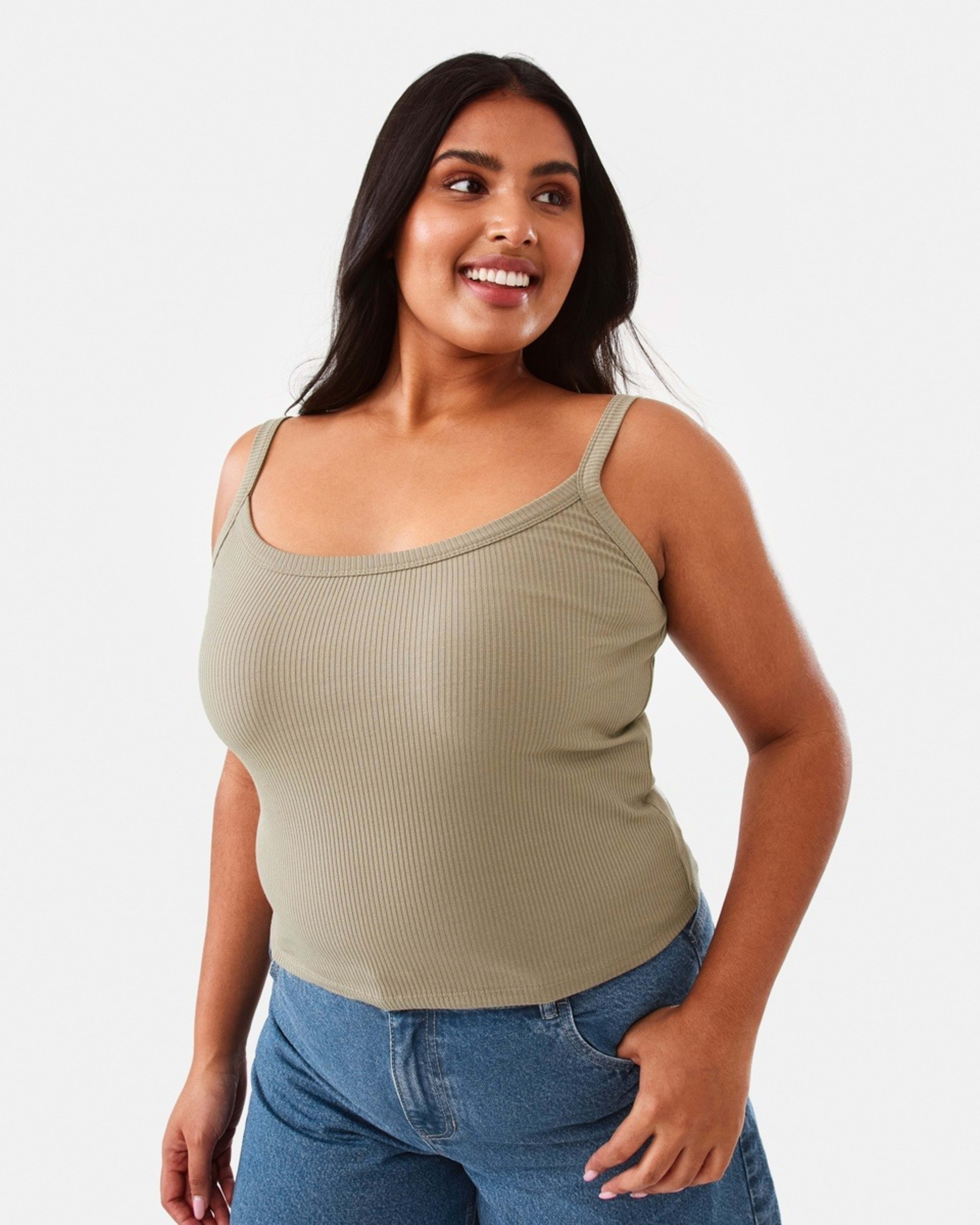 3 Sleeveless Rib Scoop Neck Cami Pave Grey, 3 of 9