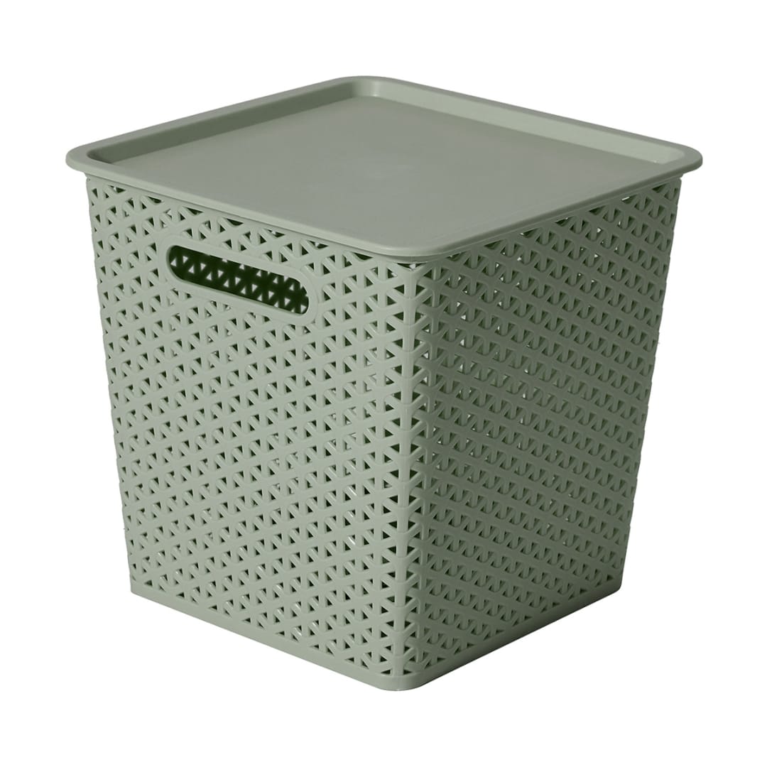 Square Container with Lid Green Kmart