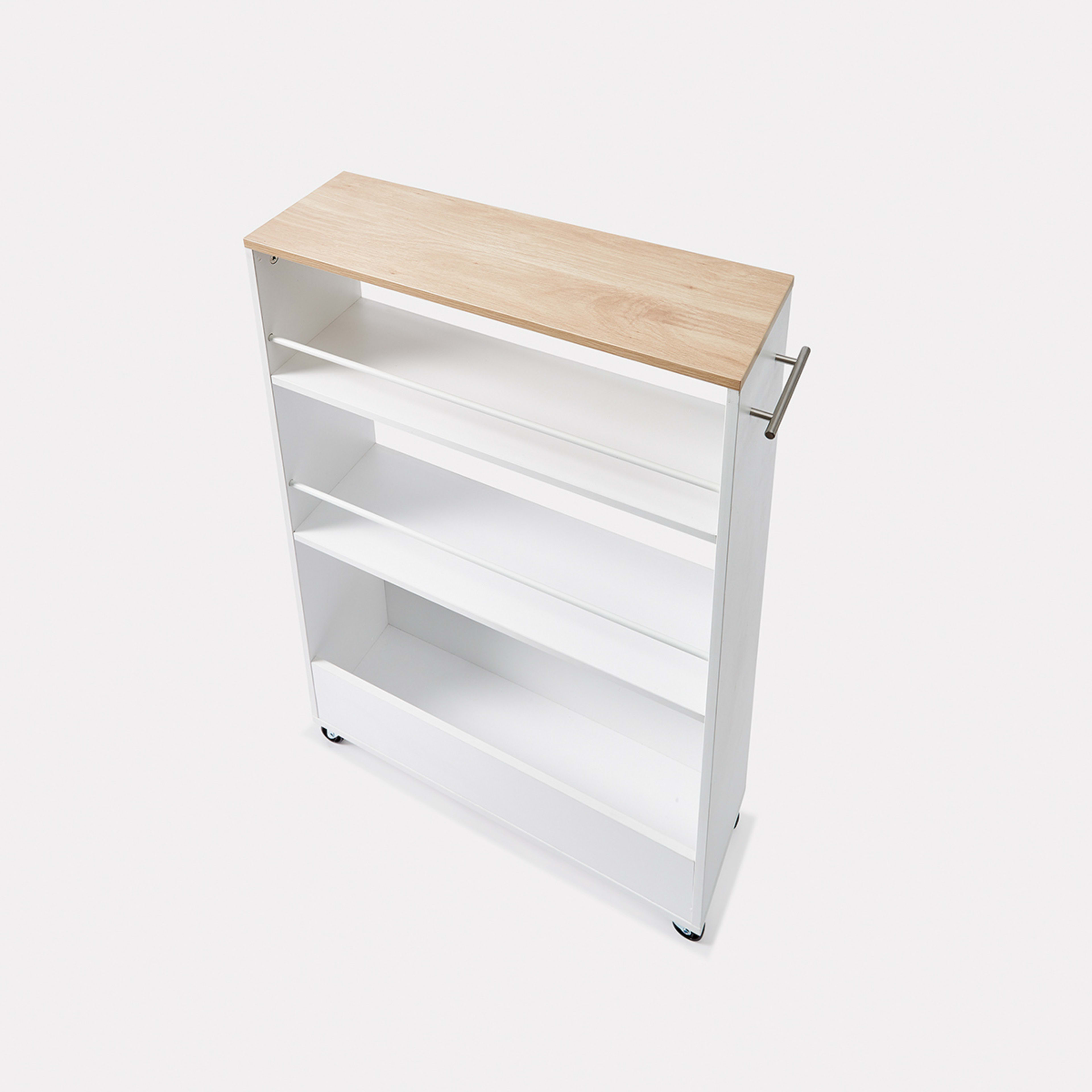 White Slimline Trolley Kmart