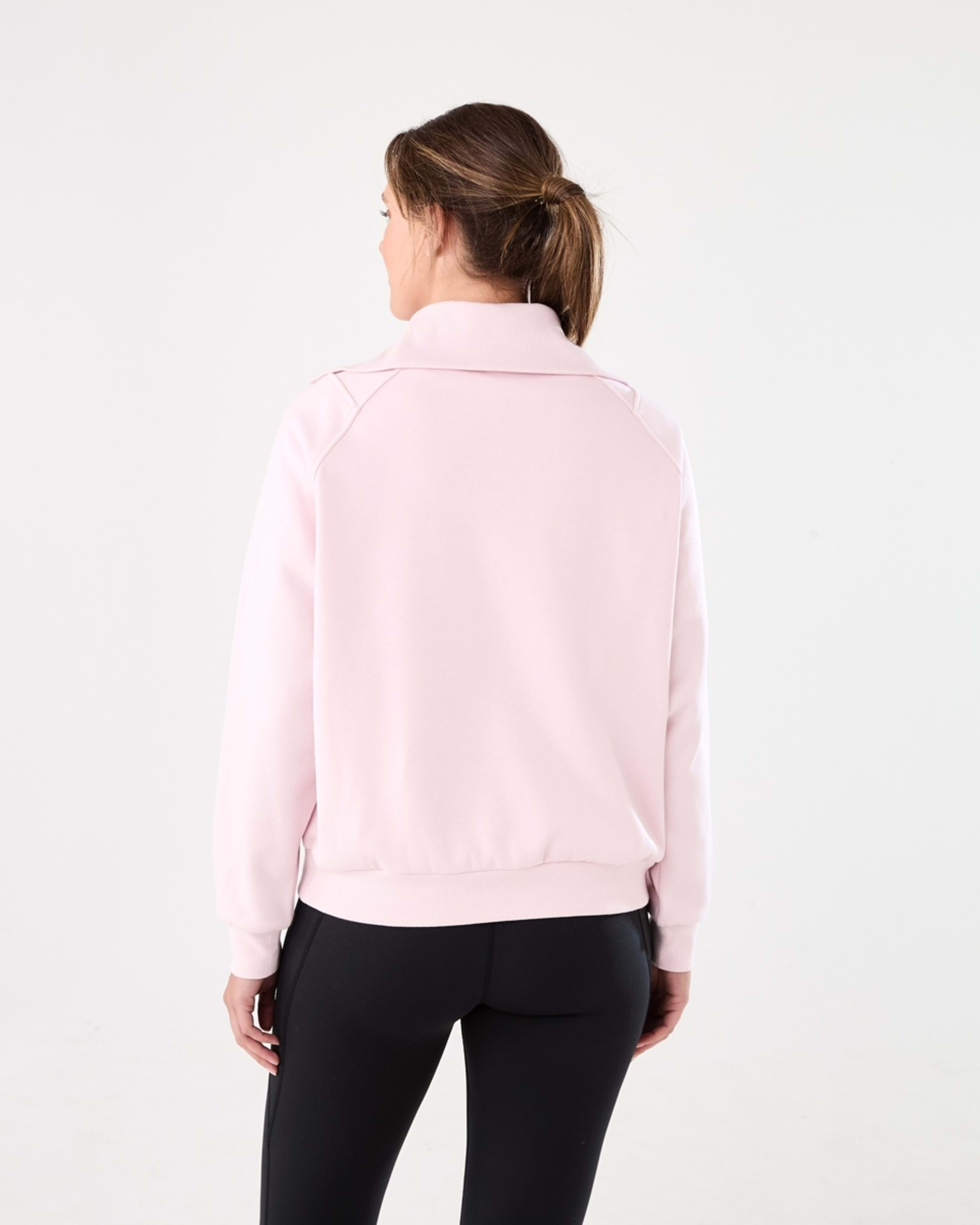 3 Active Womens Fleece 1/2 Zip Jumper AURA PINK, 3 of 7