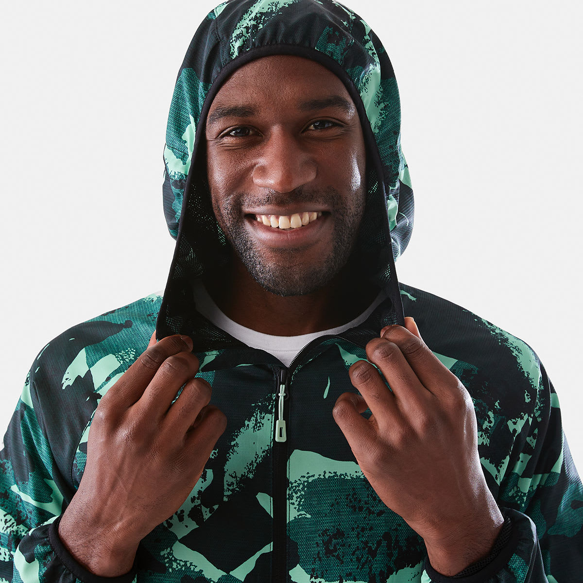 Active Mens Printed Running Jacket Kmart NZ