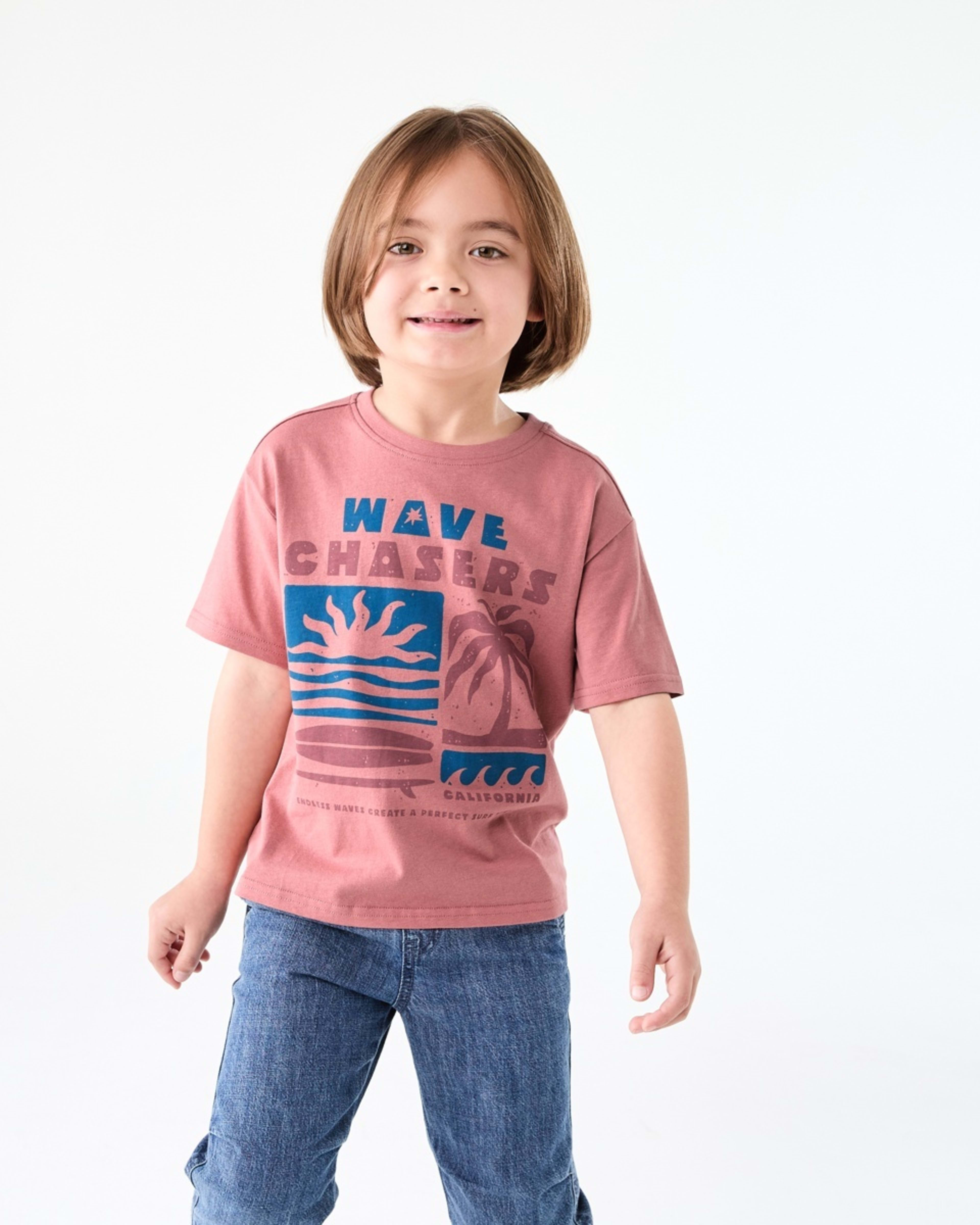 1 Chest Print T-shirt WAVE CHASERS WASHED CLAY, 1 of 6