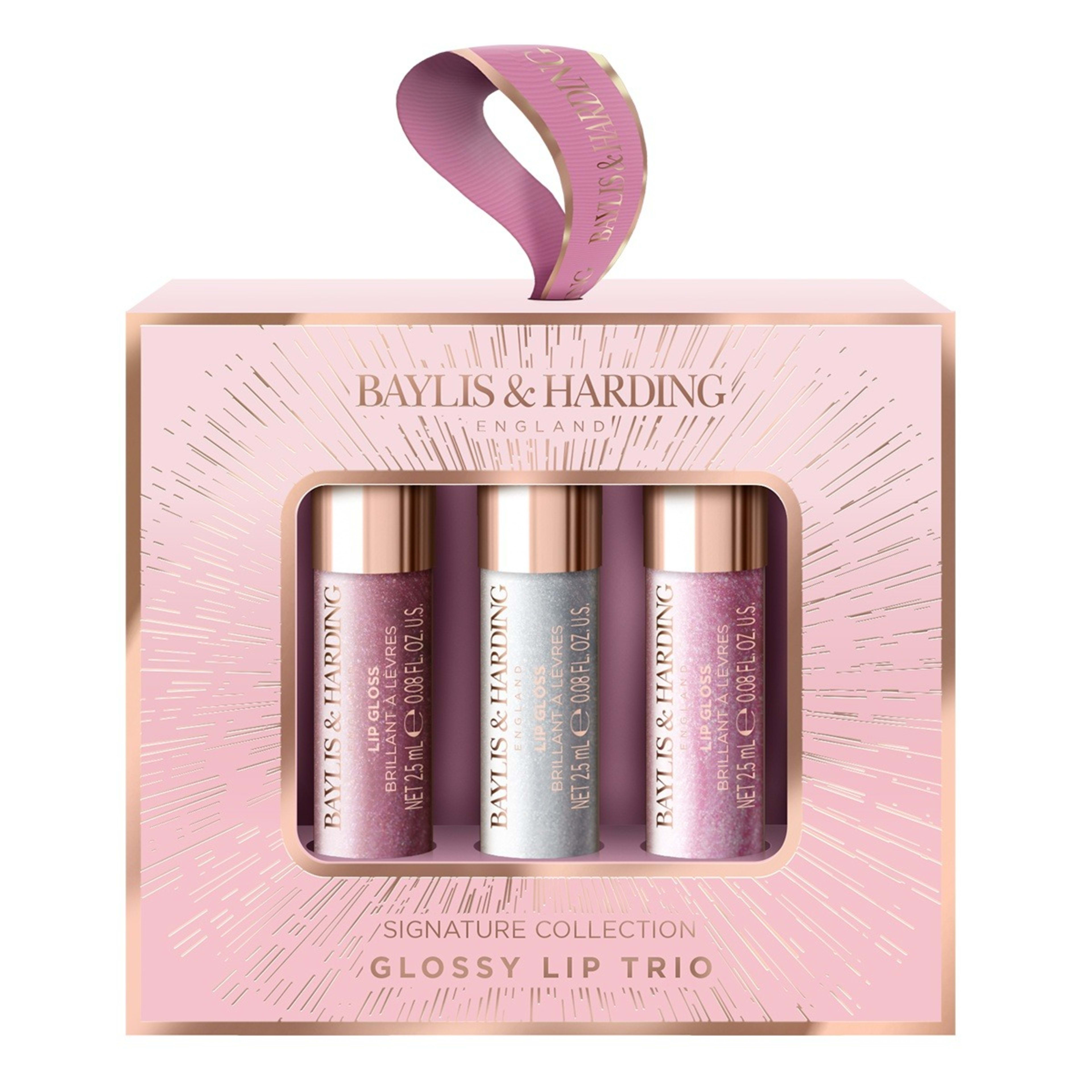 1 Baylis & Harding Signature Collection Glossy Lip Trio - Jojoba, Vanilla and Almond Oil