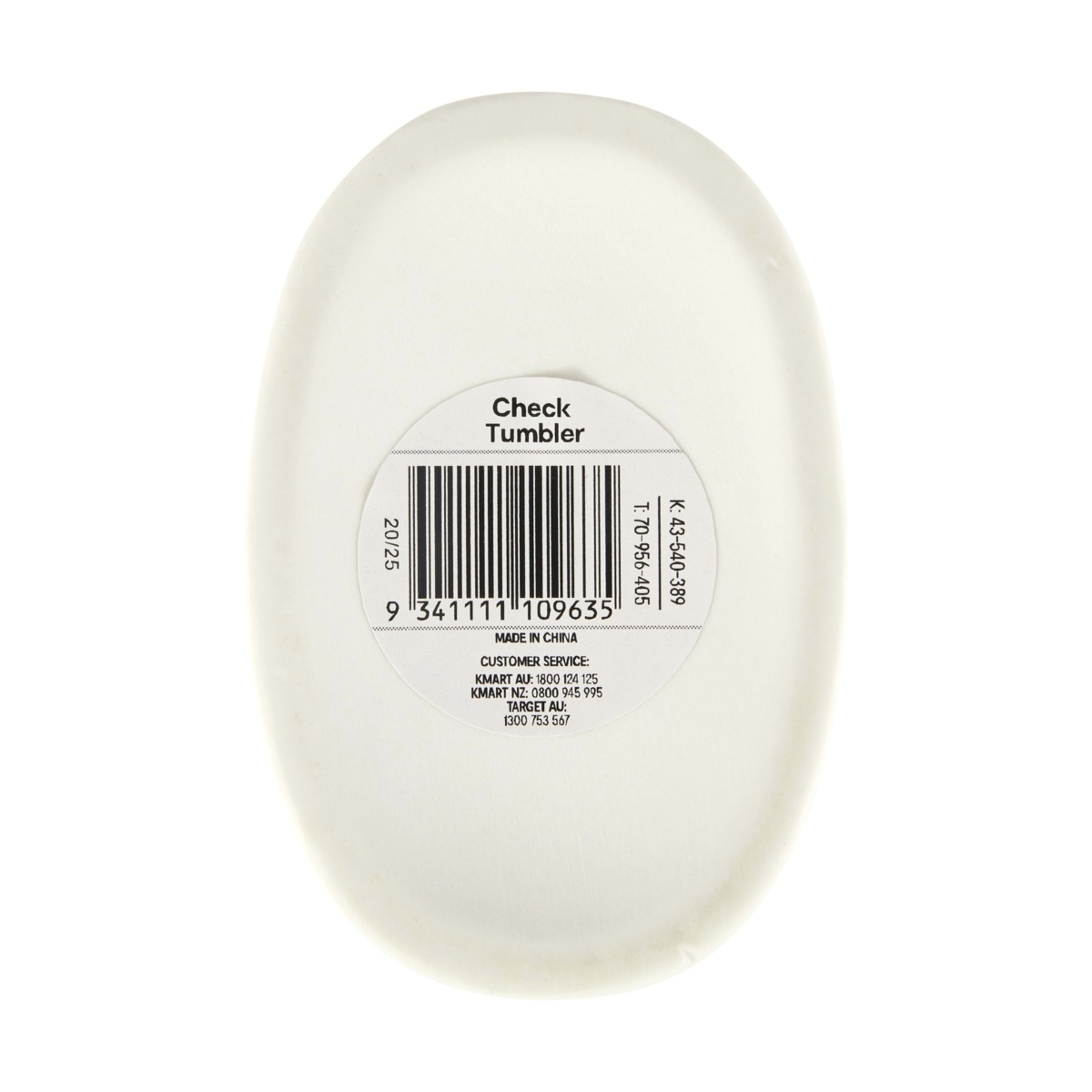 3 Check Tumbler - White, 3 of 3