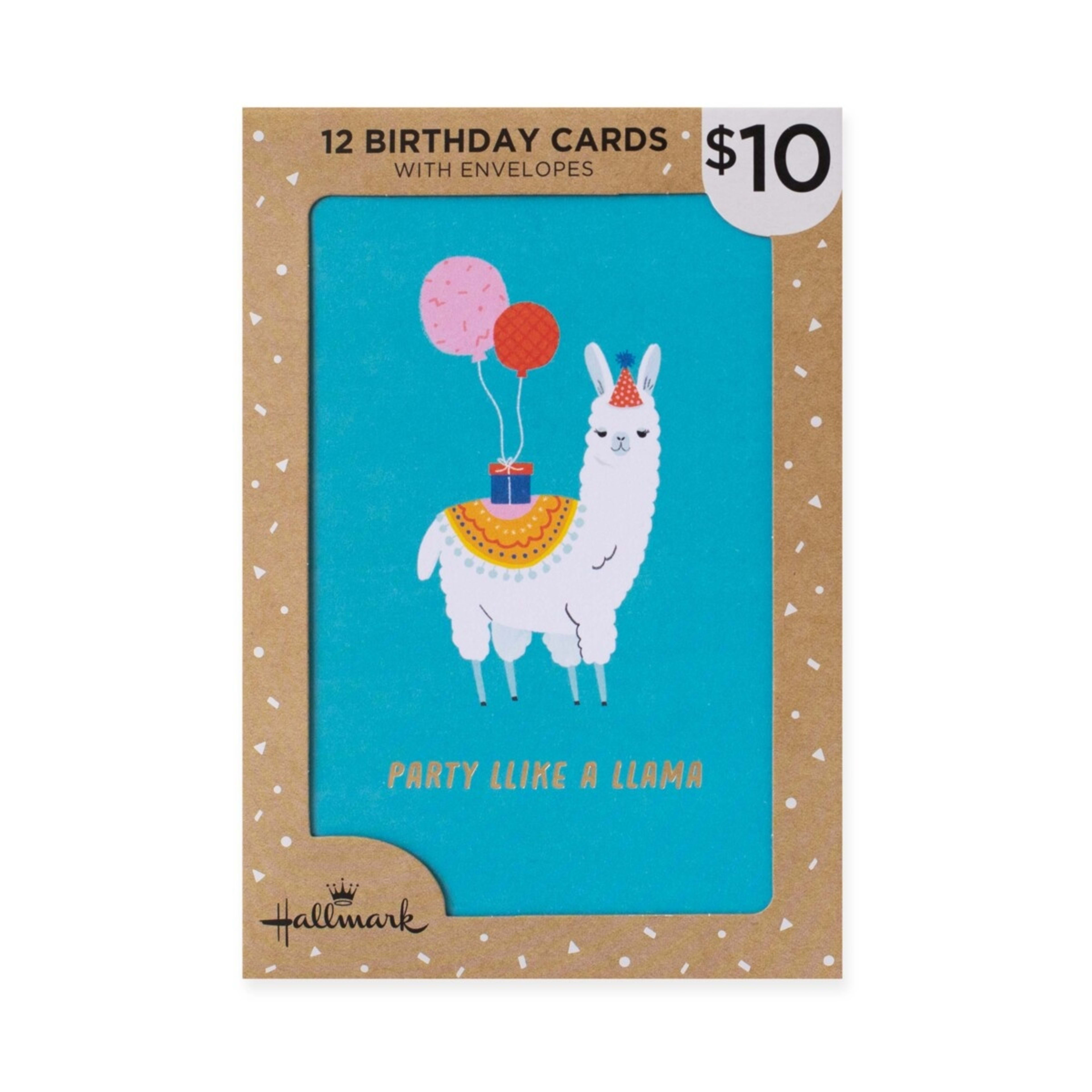 1 12 Pack Hallmark Birthday Cards - Fun Animals