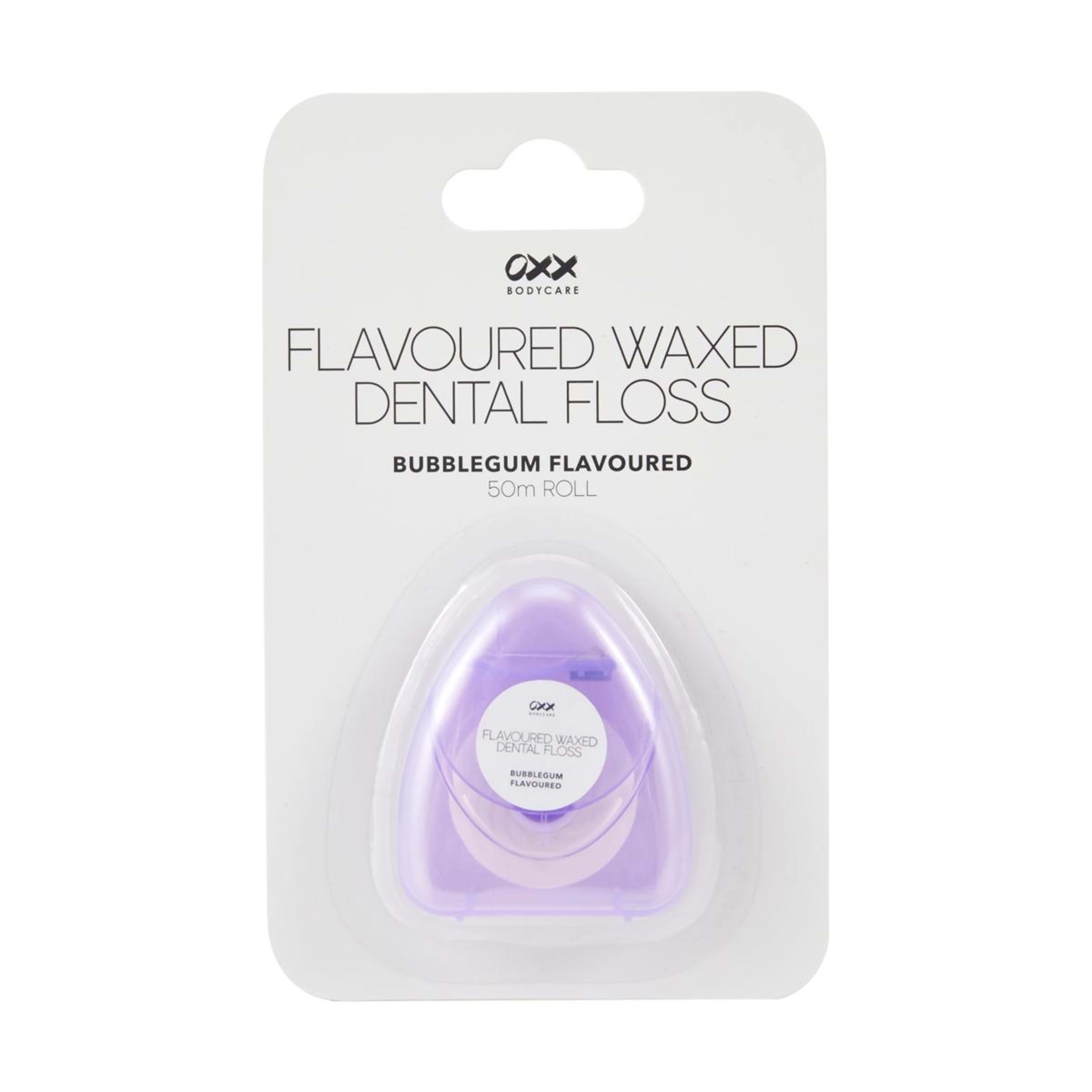 1 OXX Bodycare Flavoured Waxed Dental Floss Roll - Bubblegum Flavoured, 1 of 5