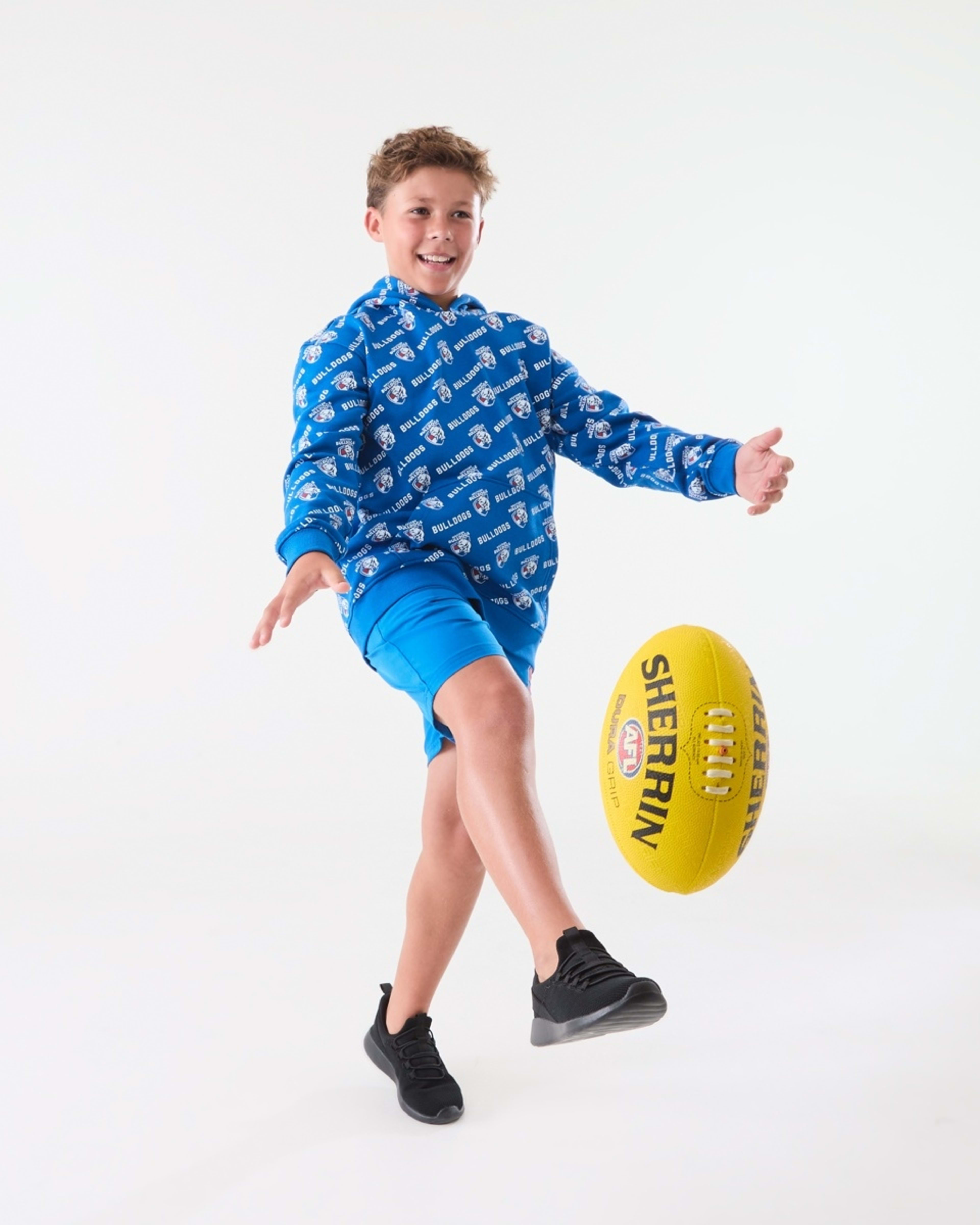 1 Official AFL Kids All Over Print Hoodie Bulldogs