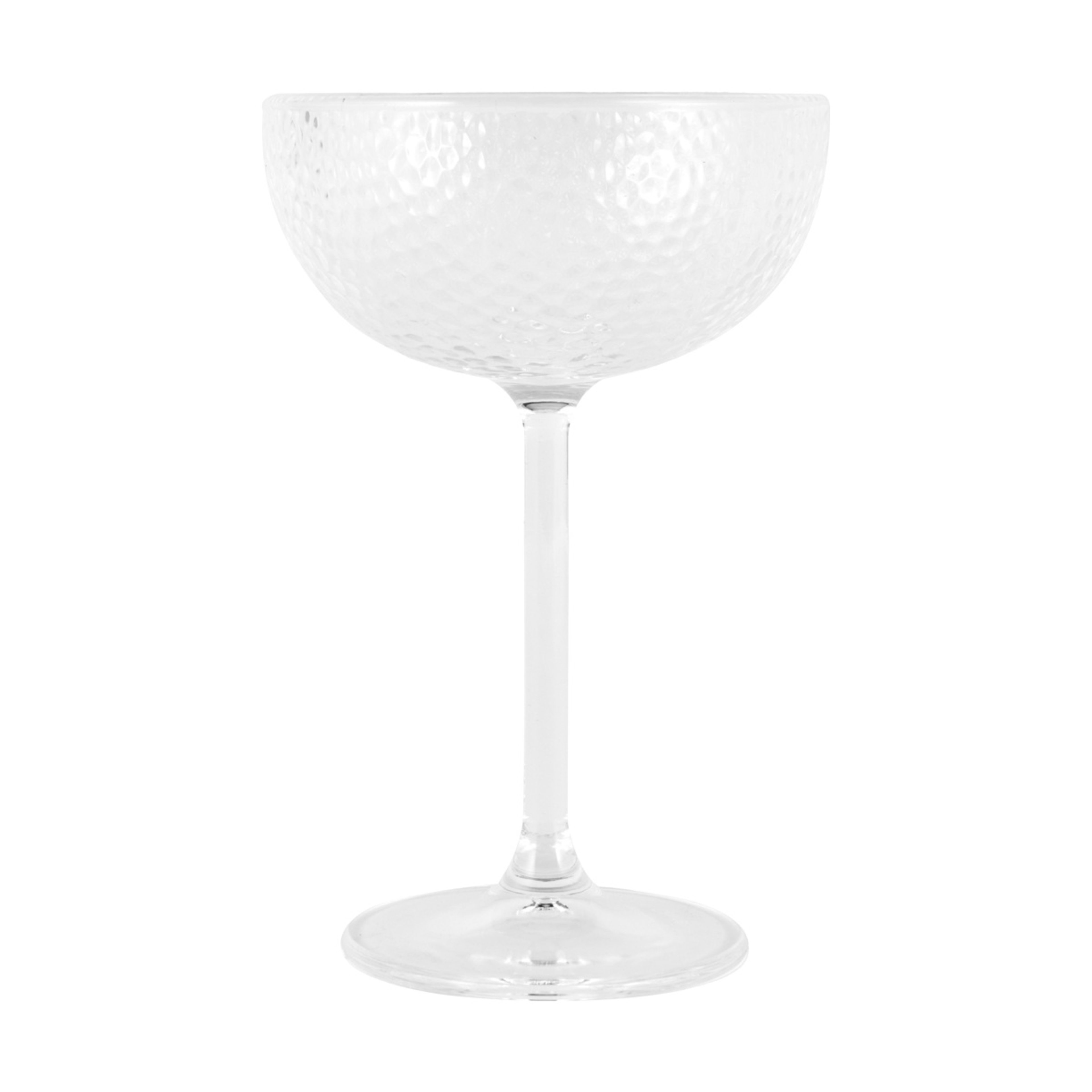 2 4 Clear Acrylic Hammered Coupe Glasses, 2 of 5