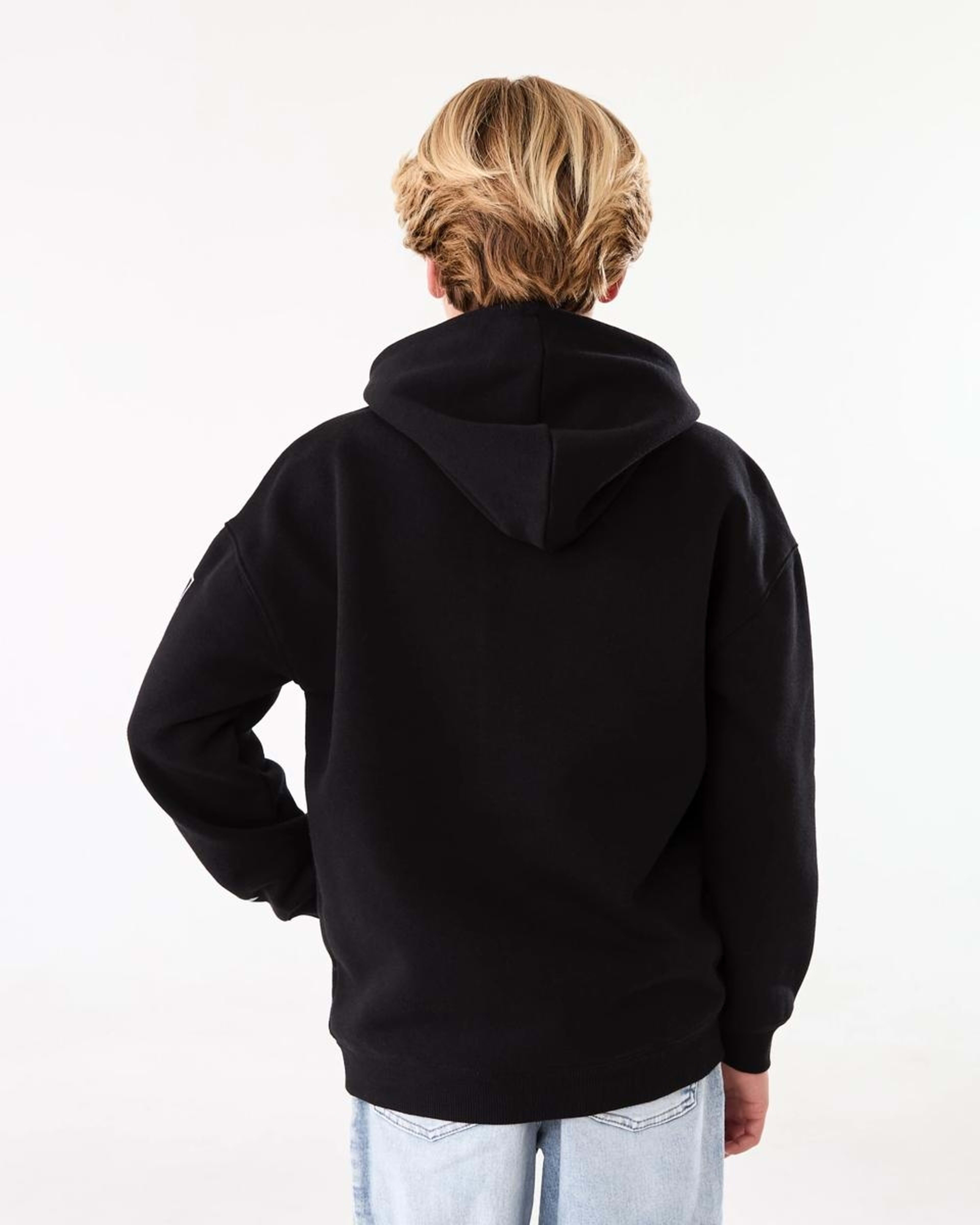 2 Oversized Print Hoodie Blk Slogan, 2 of 8
