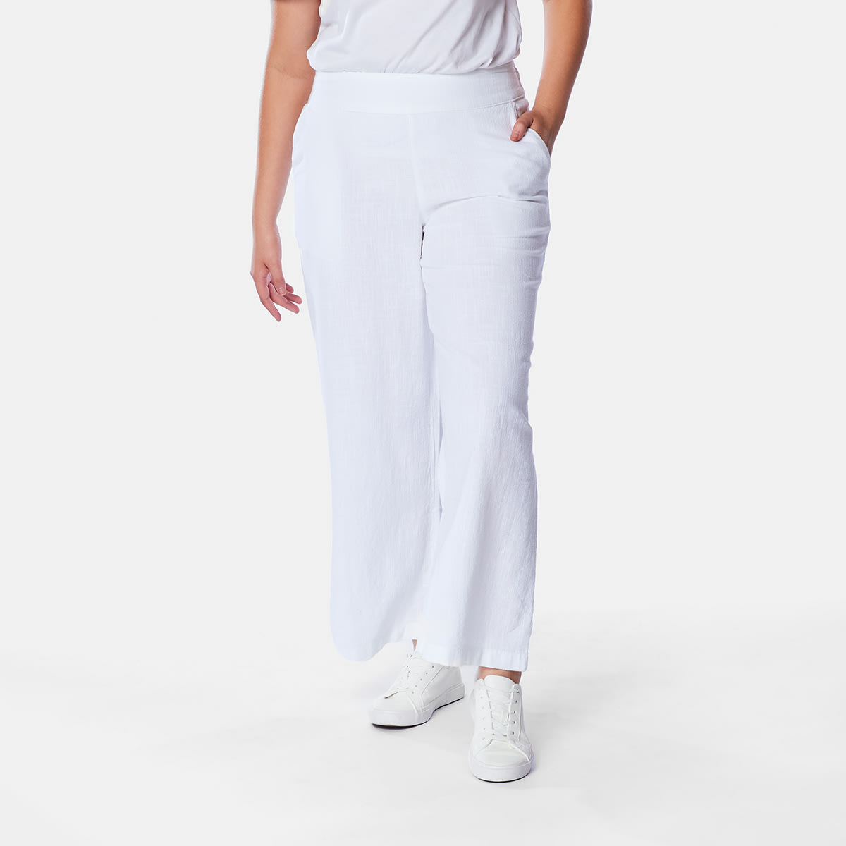 Tab Waisted Wide Leg Pants - Kmart