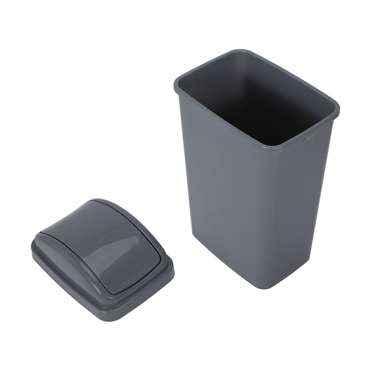 55L Slim Line Bin - Grey - Kmart