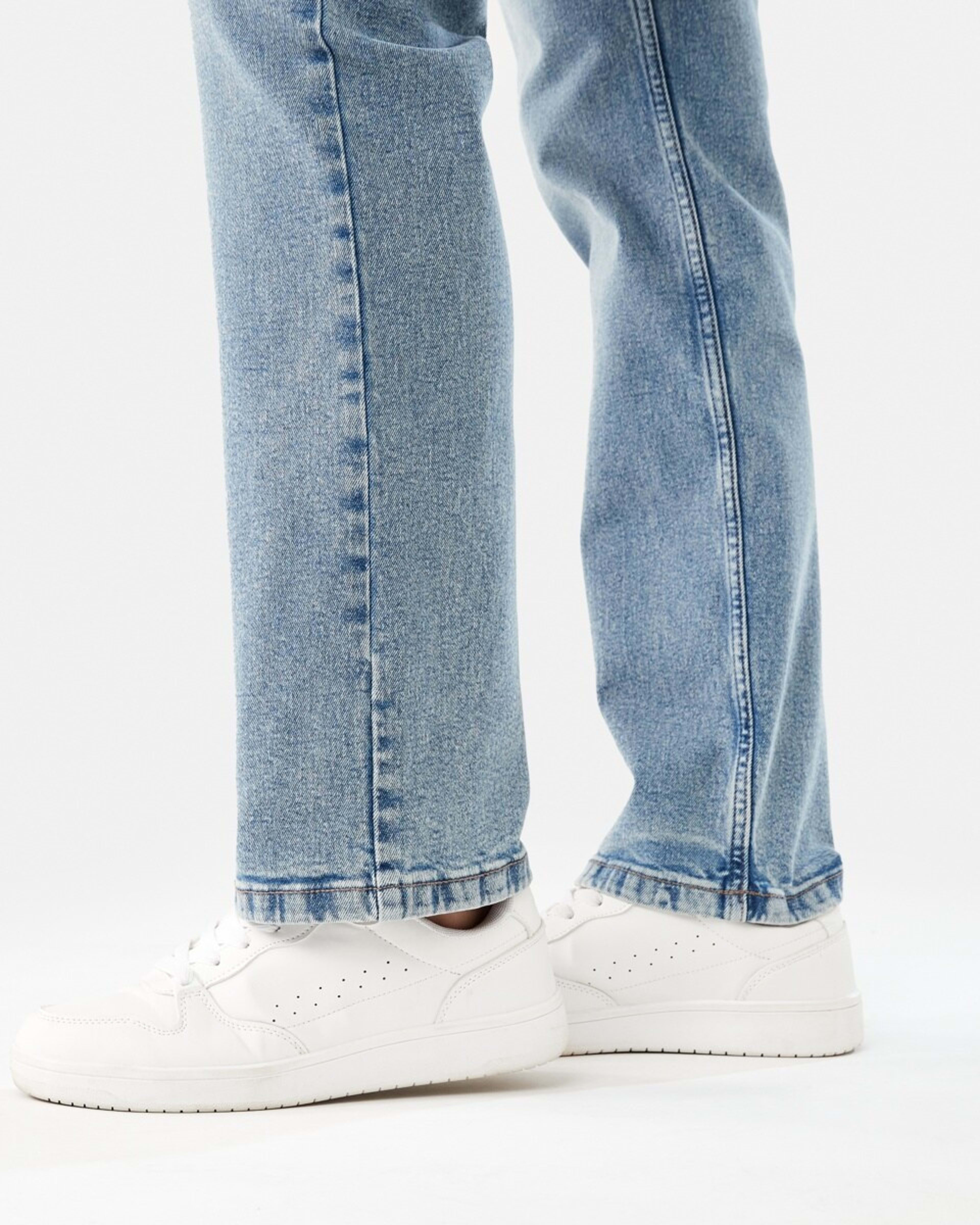 7 High Rise Straight Jeans MID WASH, 7 of 9